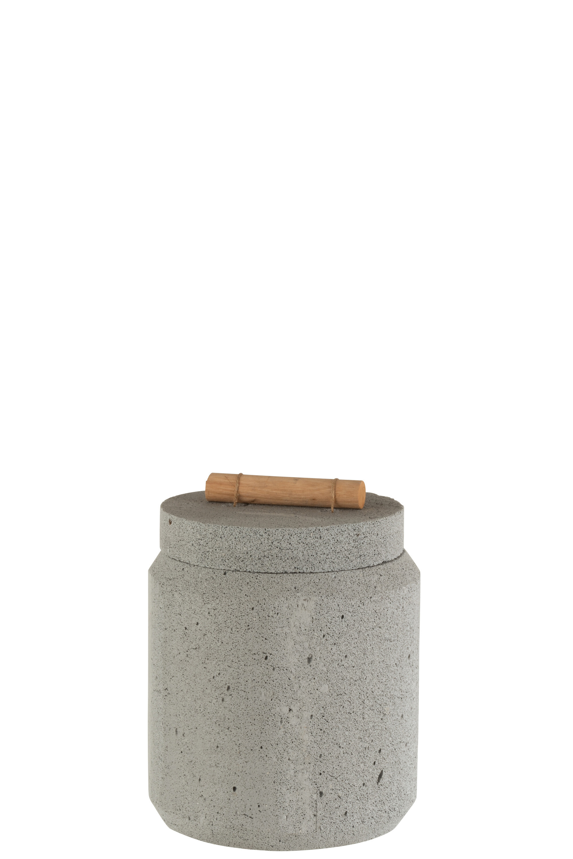 POT+COUVERCLE CIMENT GRIS