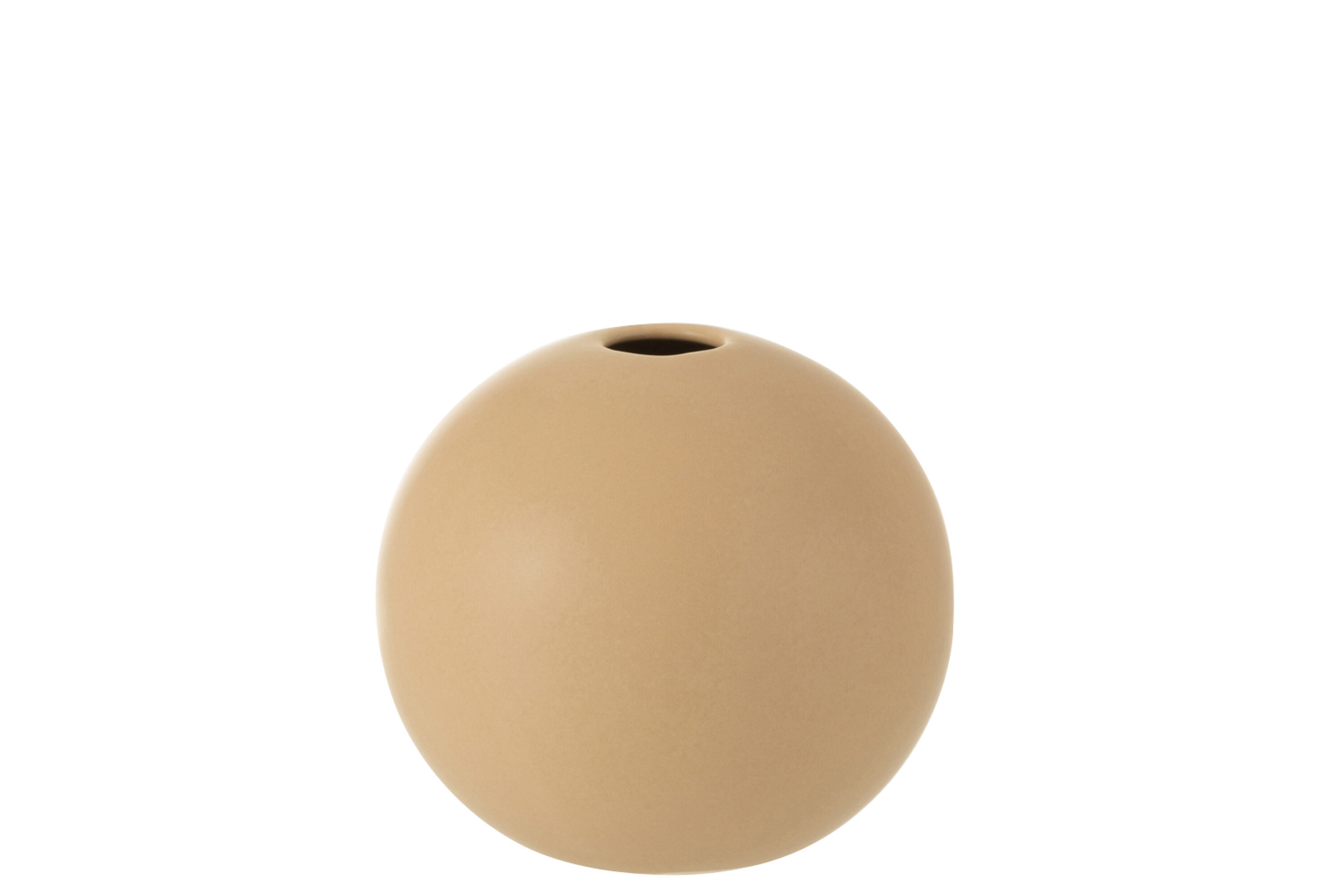 VASE BOULE CERAMIQUE BEIGE M