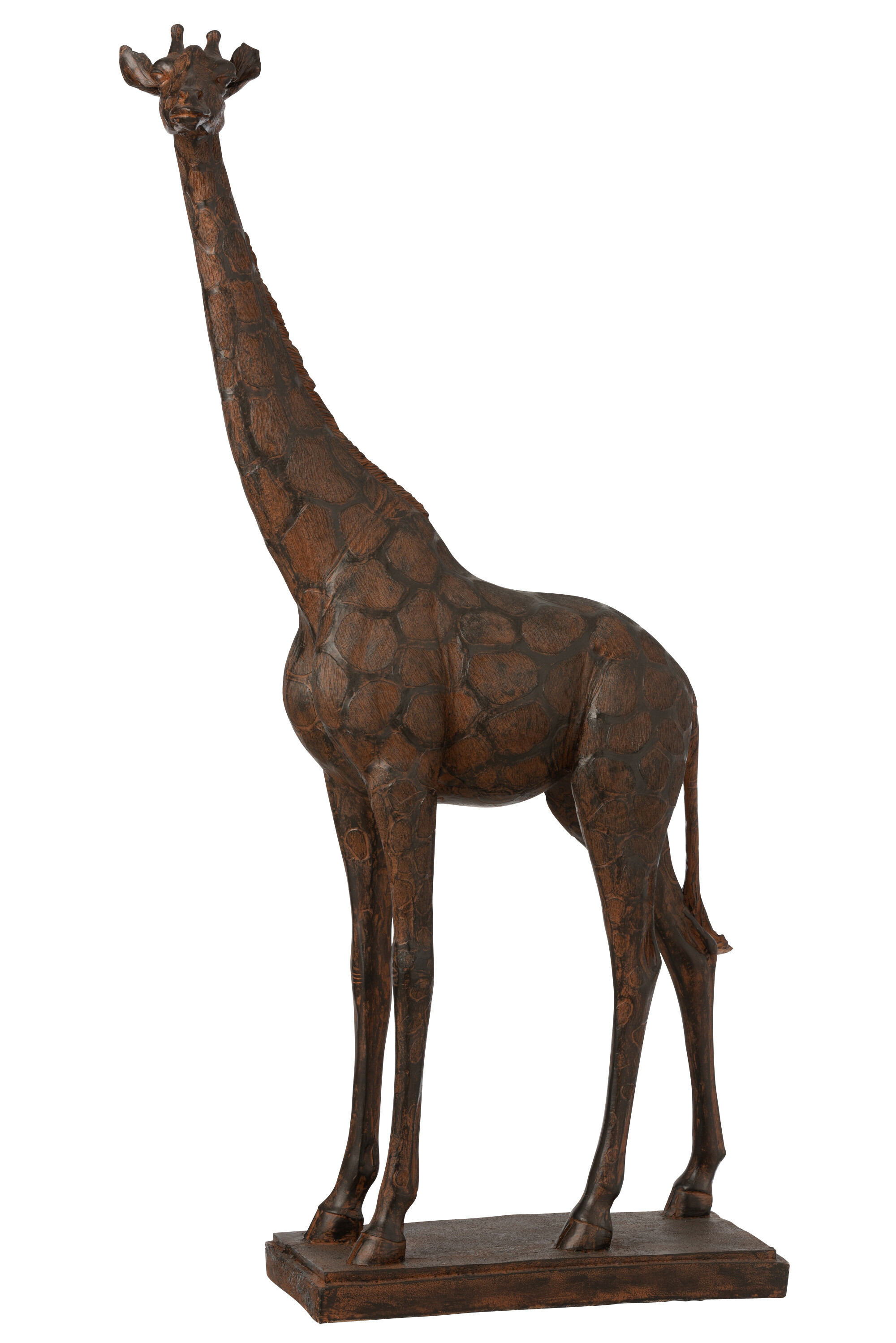 GIRAFE RESINE MARRON L