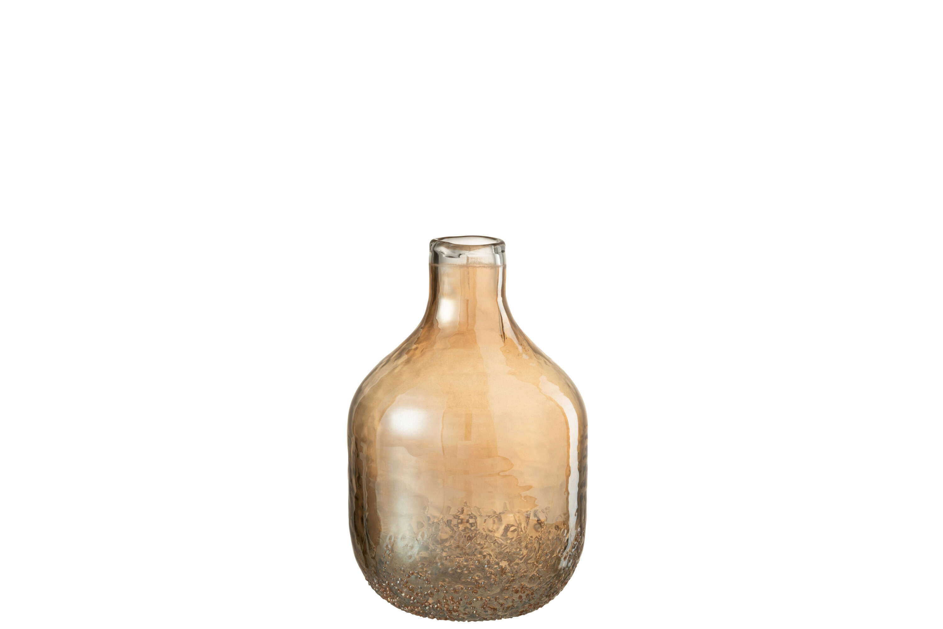 VASE AMBRE VERRE OR S