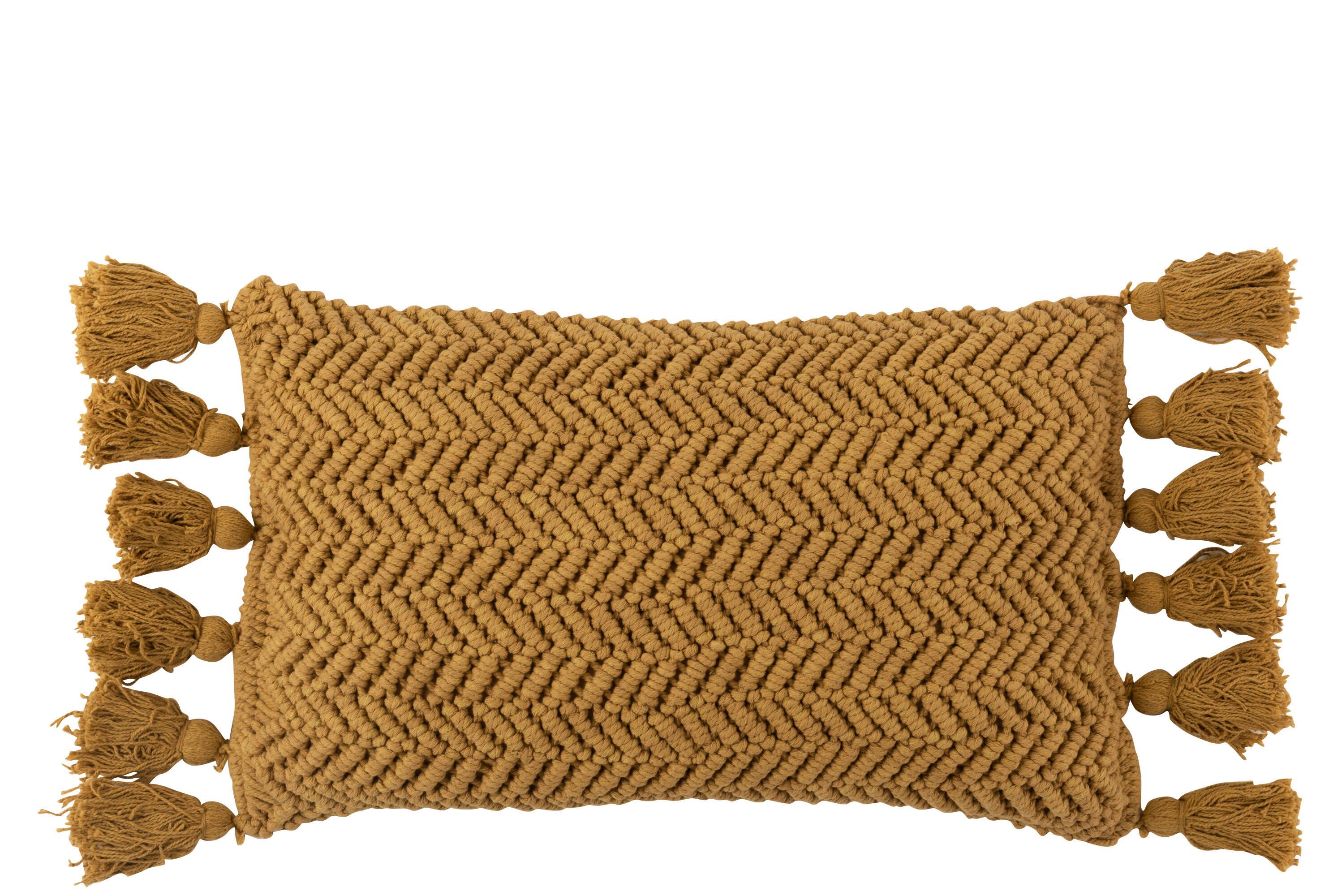 COUSSIN FLOCHE COTON REC OCRE