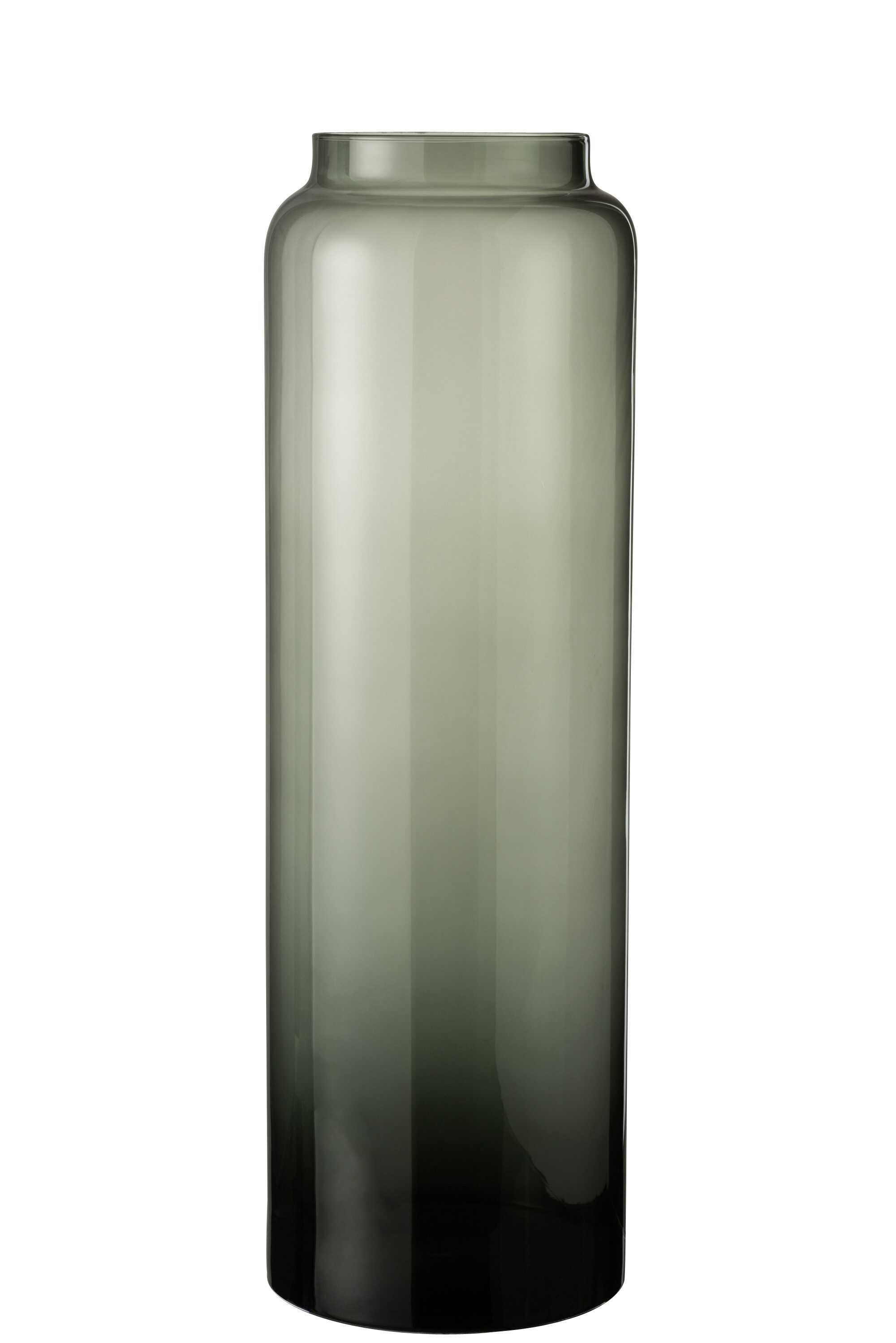 VASE DROIT LONG VERRE GRIS L