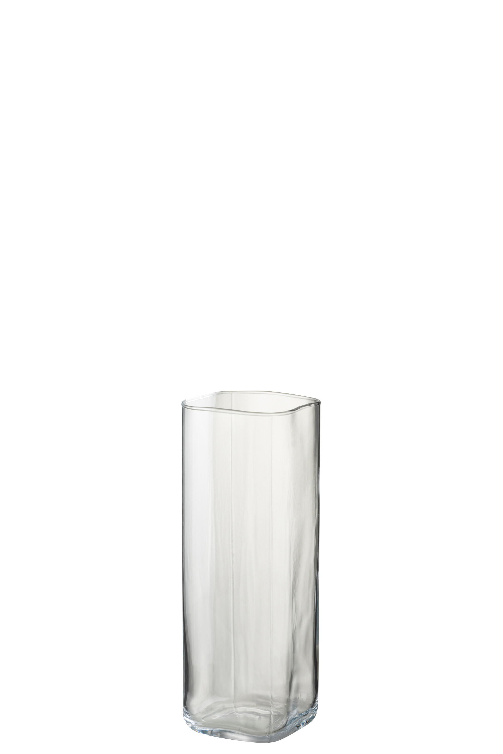 VASE DROIT CARRE TRANSPARENT S