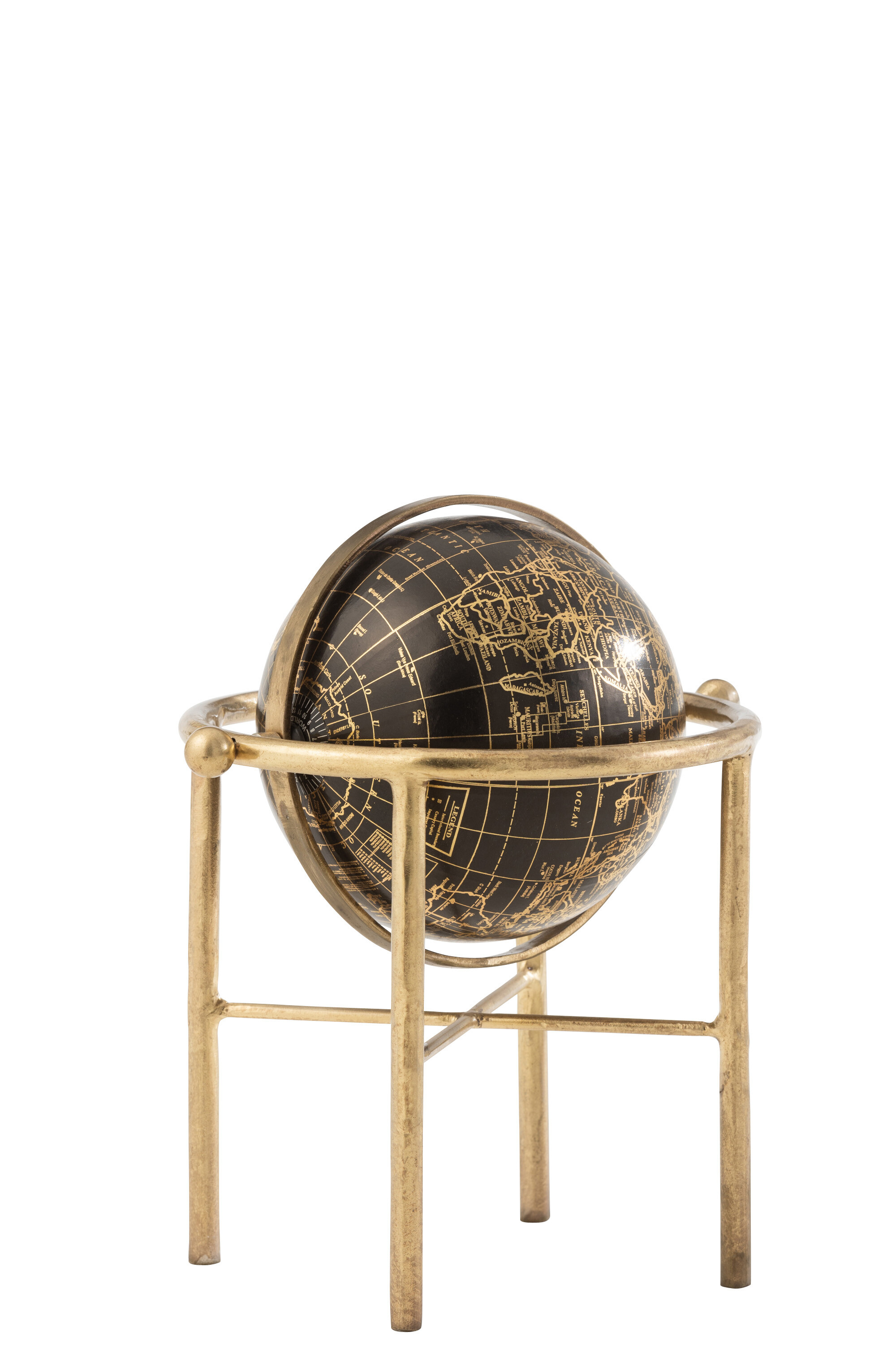 GLOBE VINT MET/PLAS OR/NOIR S