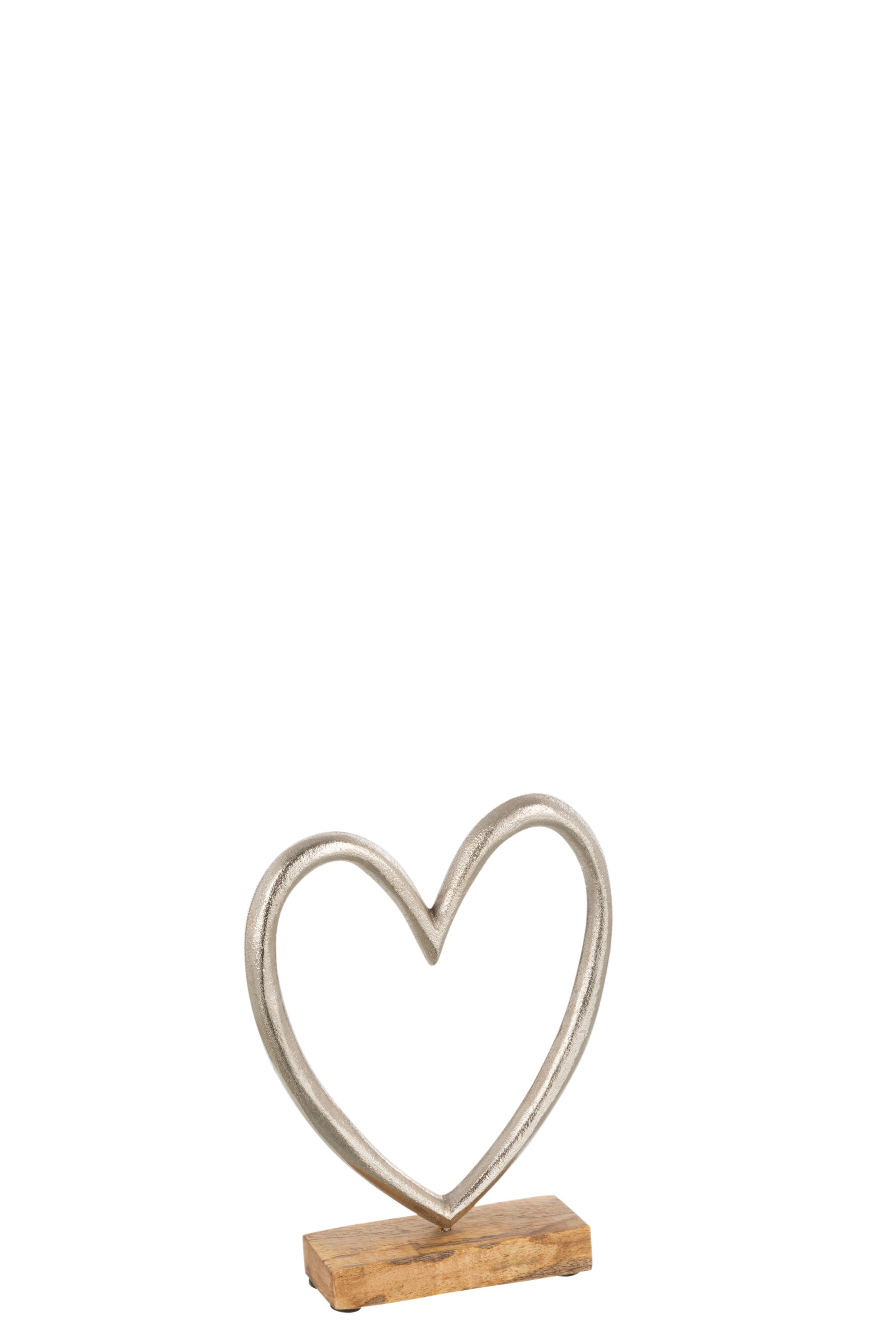 COEUR S/PIED ALU ARGENT MEDIUM