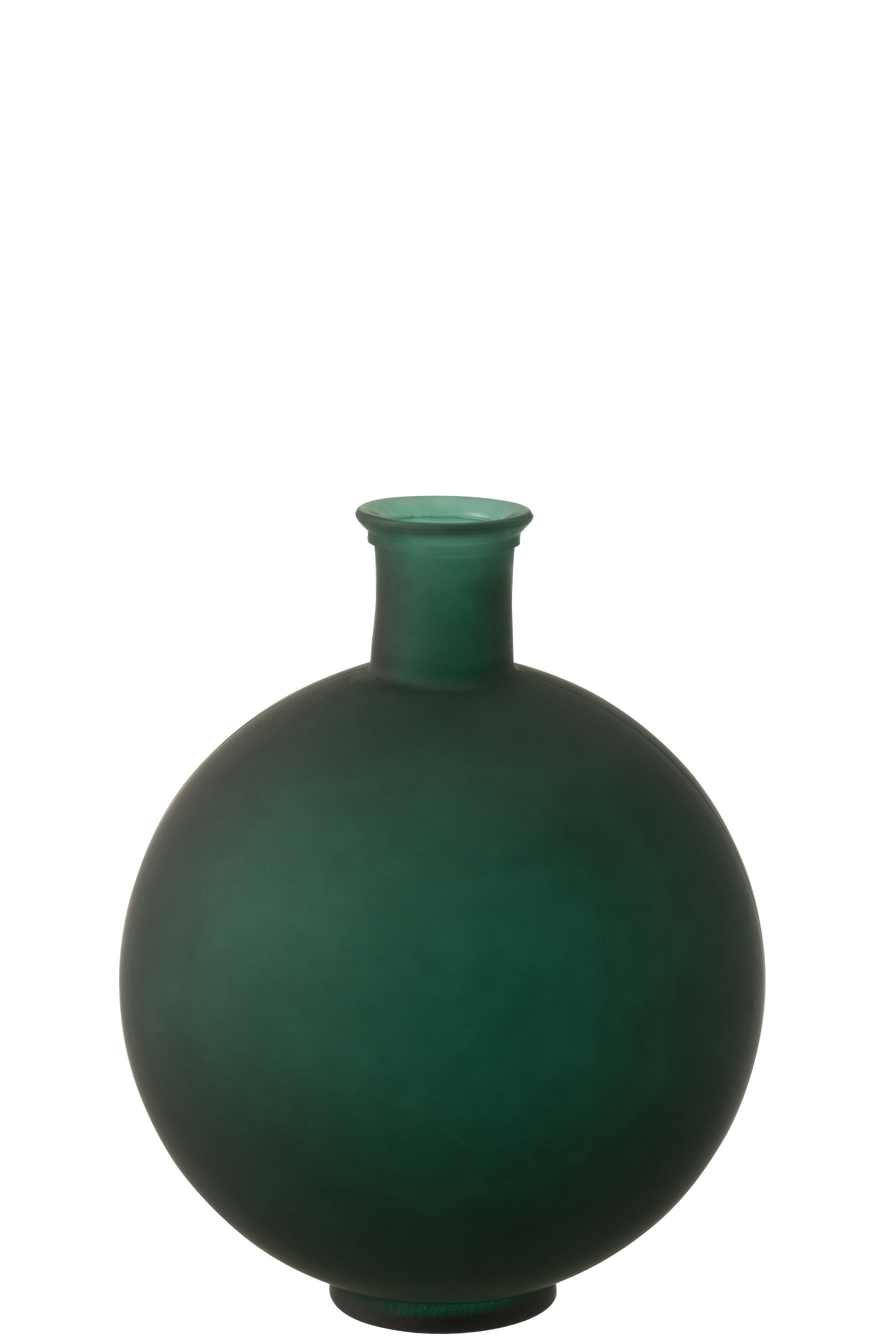 VASE BOULE VERRE MAT VERT L