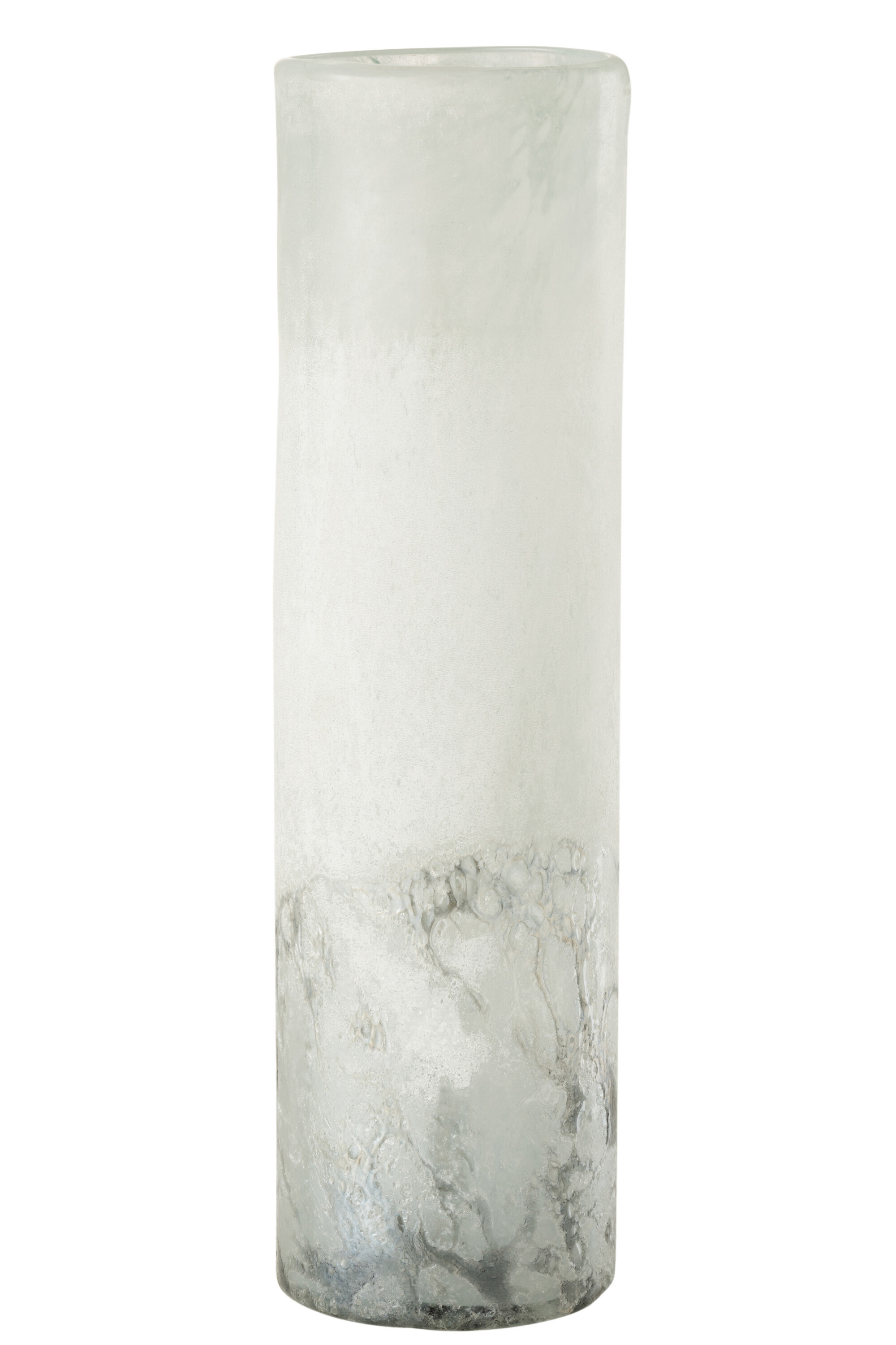 VASE SCAVO CYL VERRE GRIS L