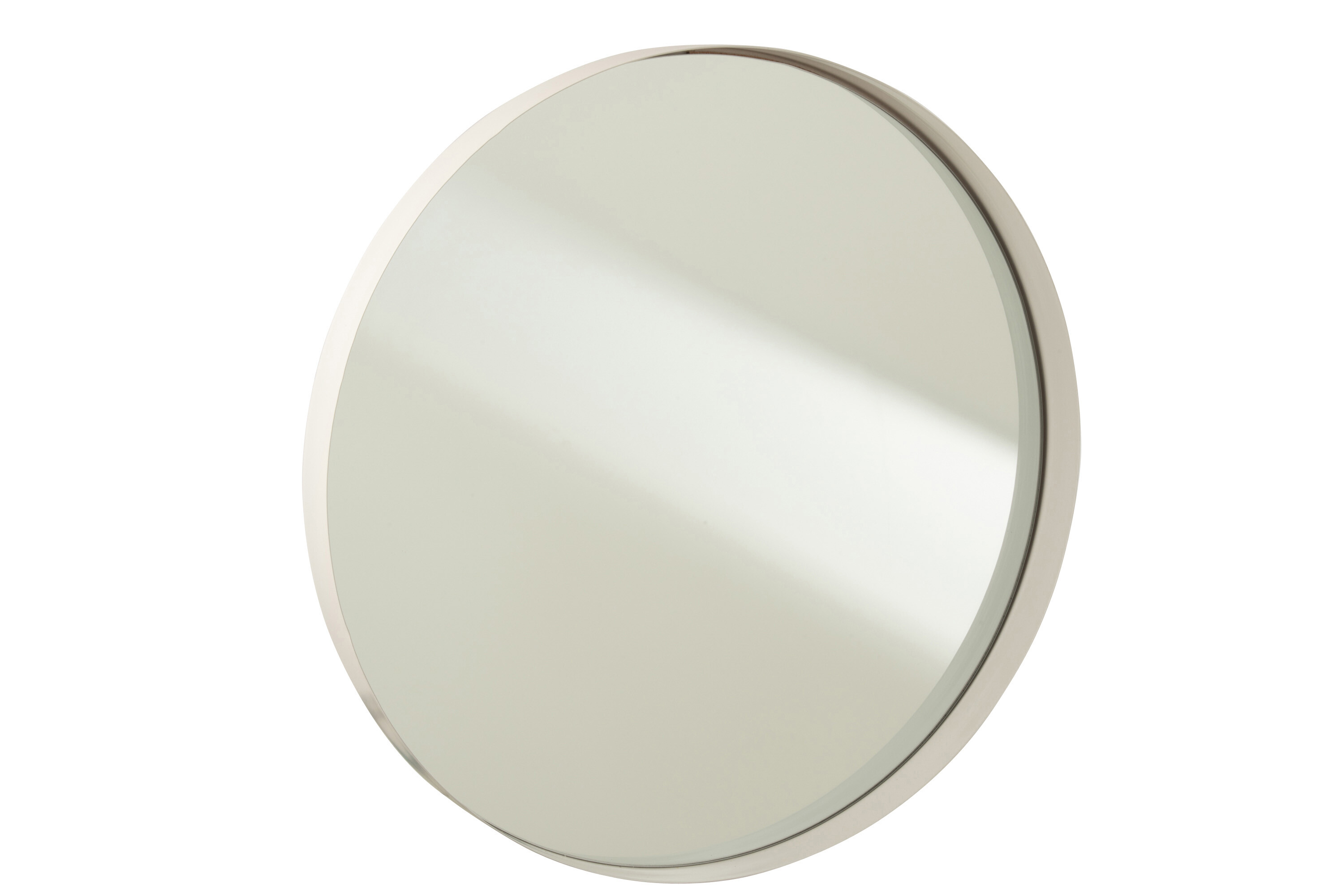 MIROIR ROND BORD MET BLANC L