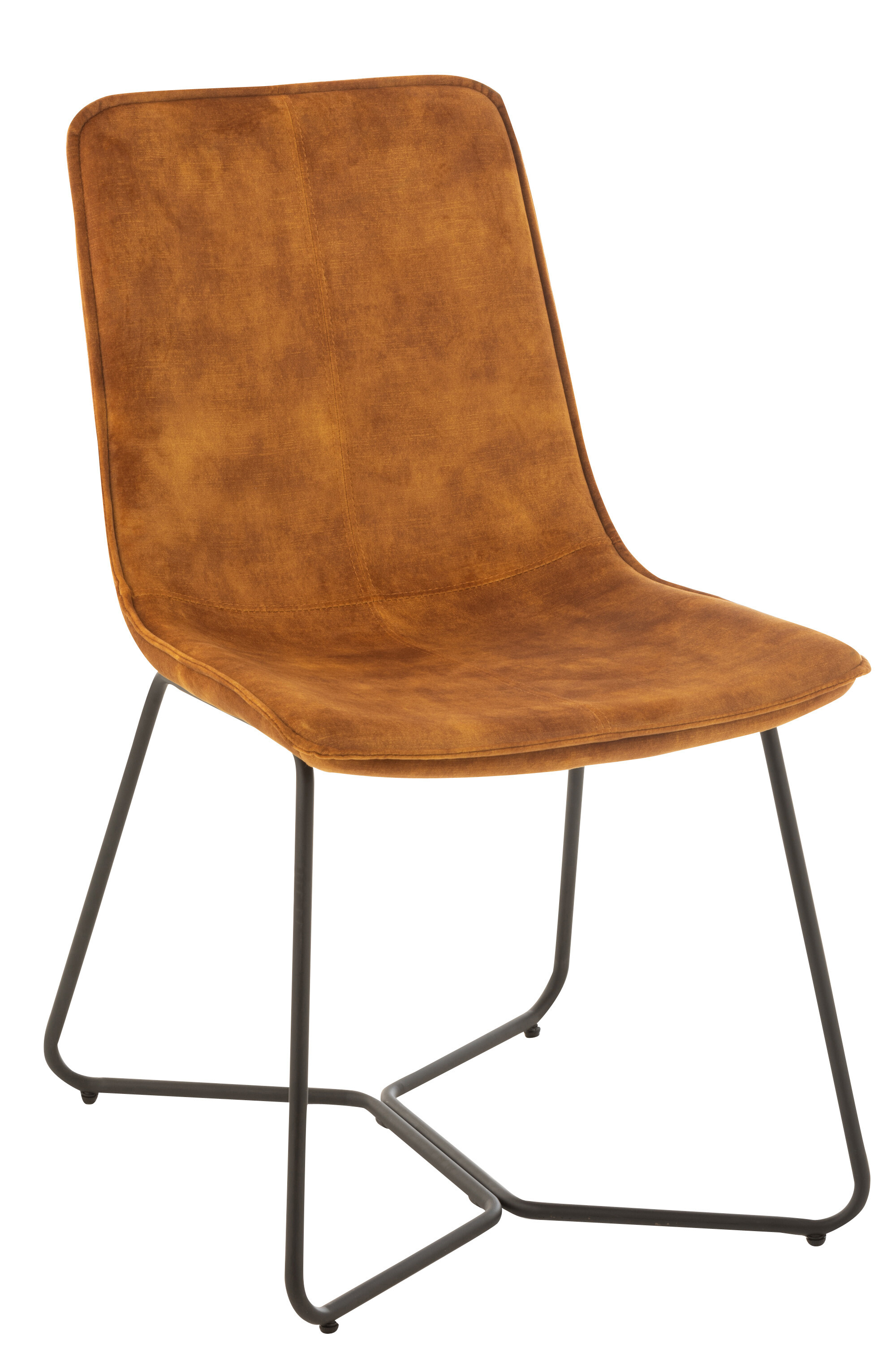 CHAISE CATIA MET/TEX OCRE