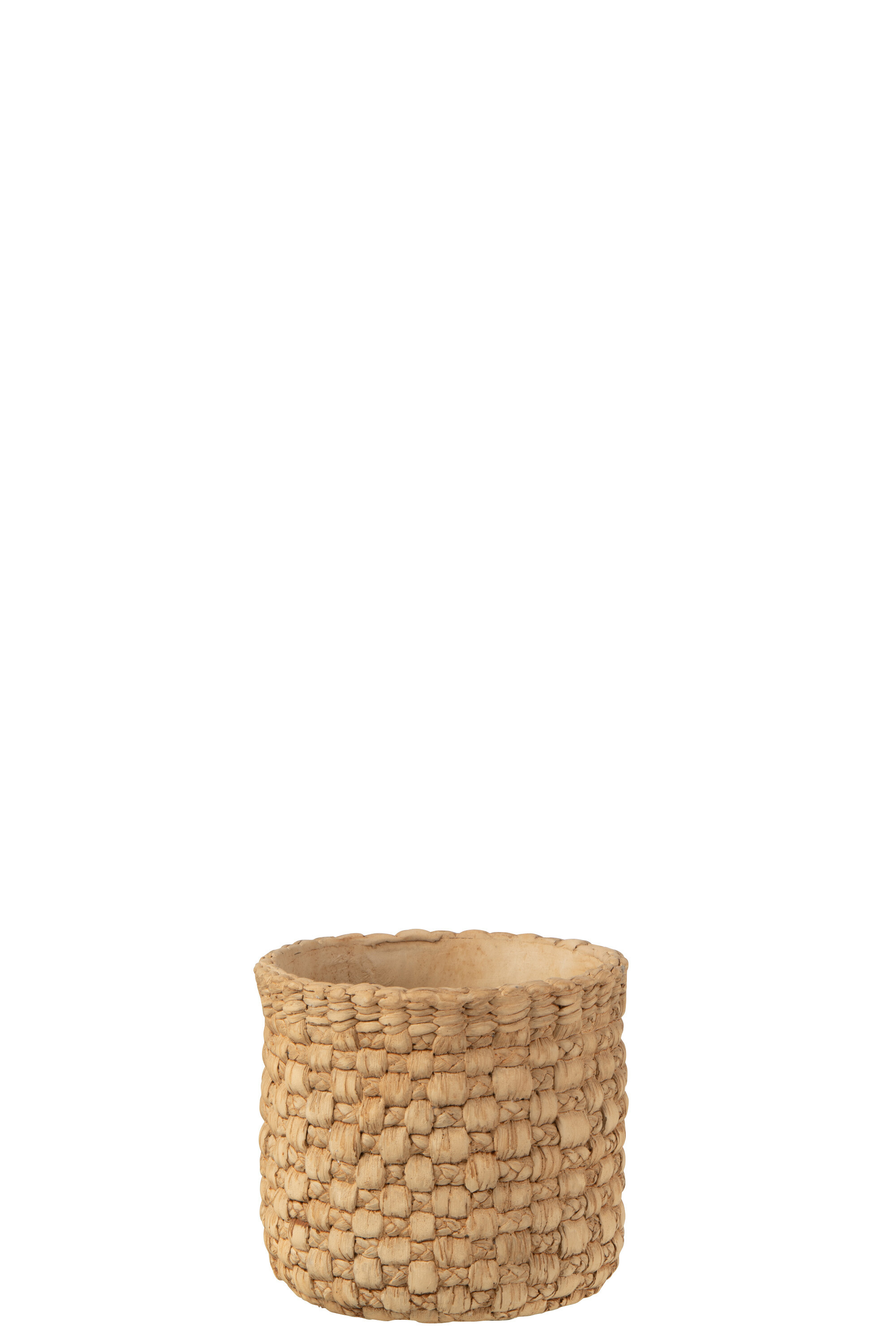 FLOWERPOT WOVEN CEMENT BEIGE S