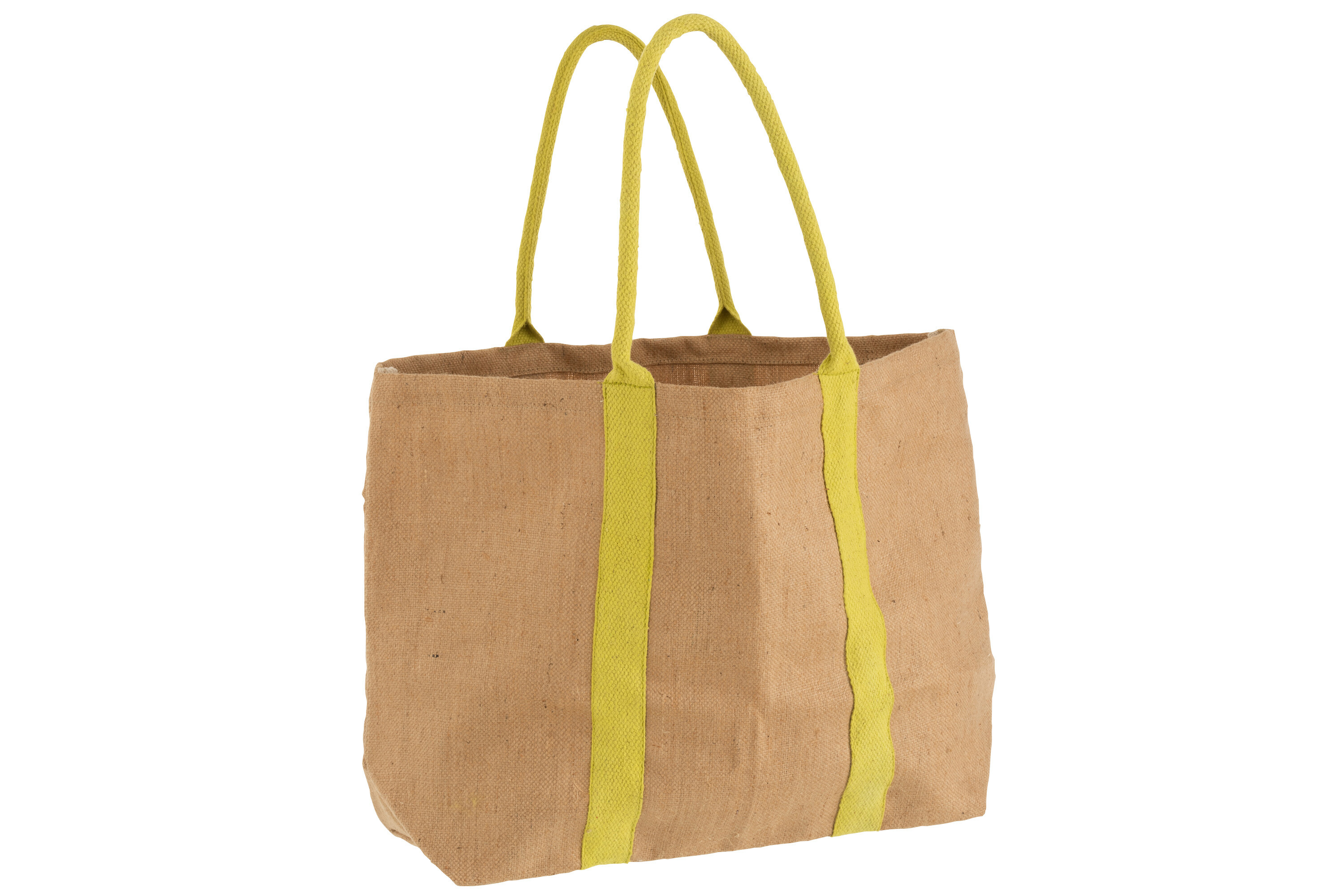 SAC PLAGE JUTE RAY JAU FLUO