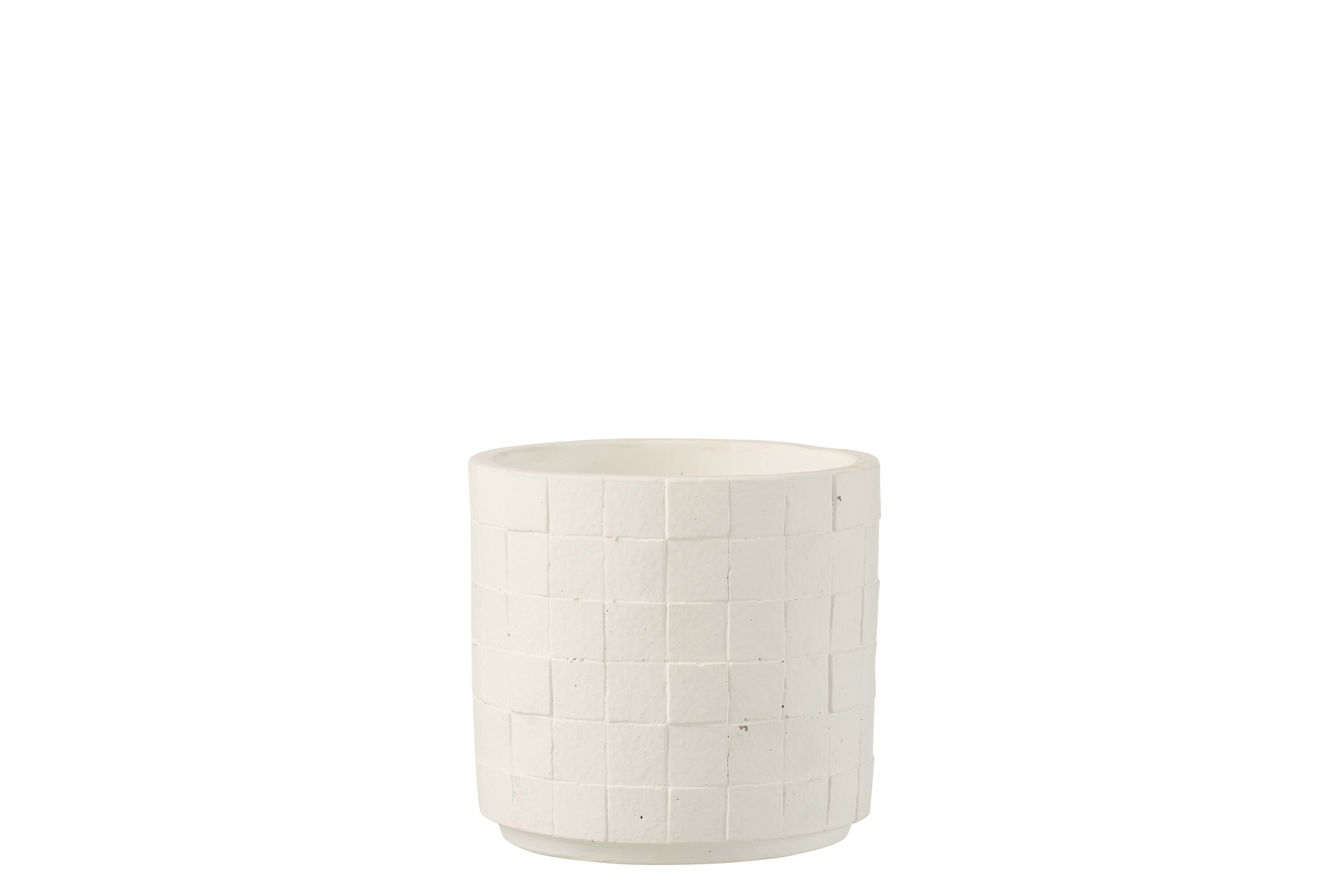 CACHEPOT CARRE CER BLANC S