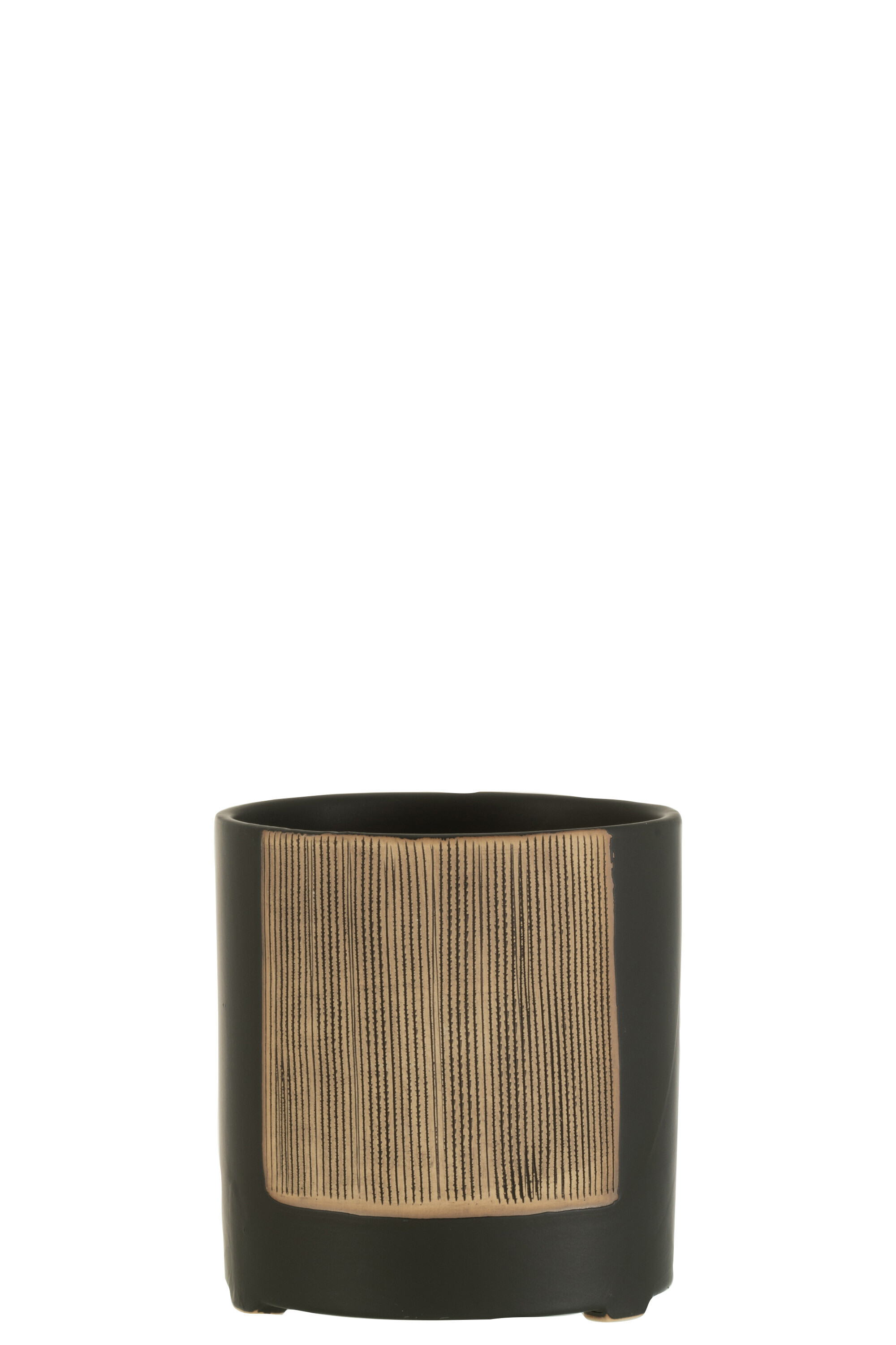 CACHE POT MARIA RD CERA NOIR L