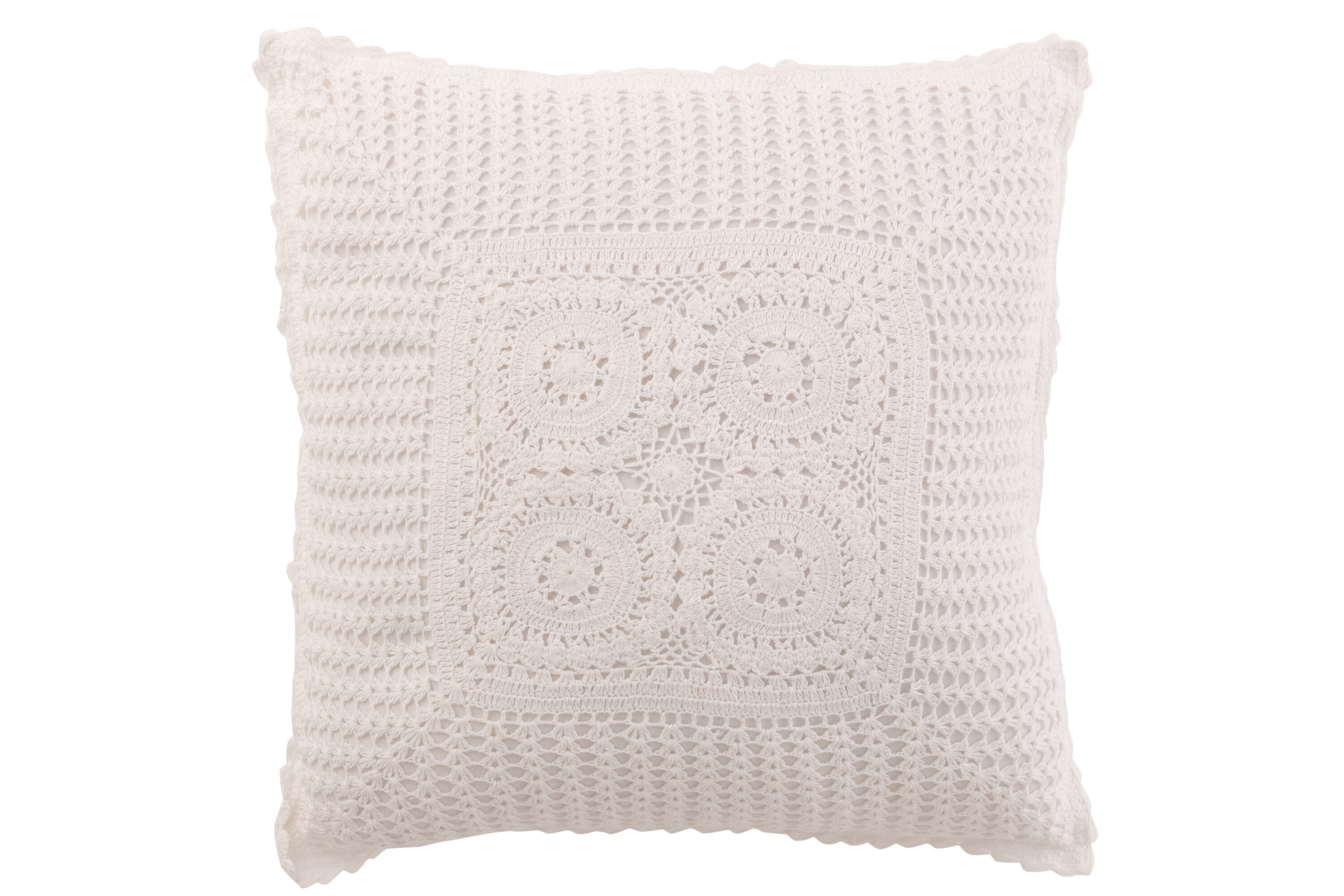 COUSSIN CARRE DENT COTON BLAN