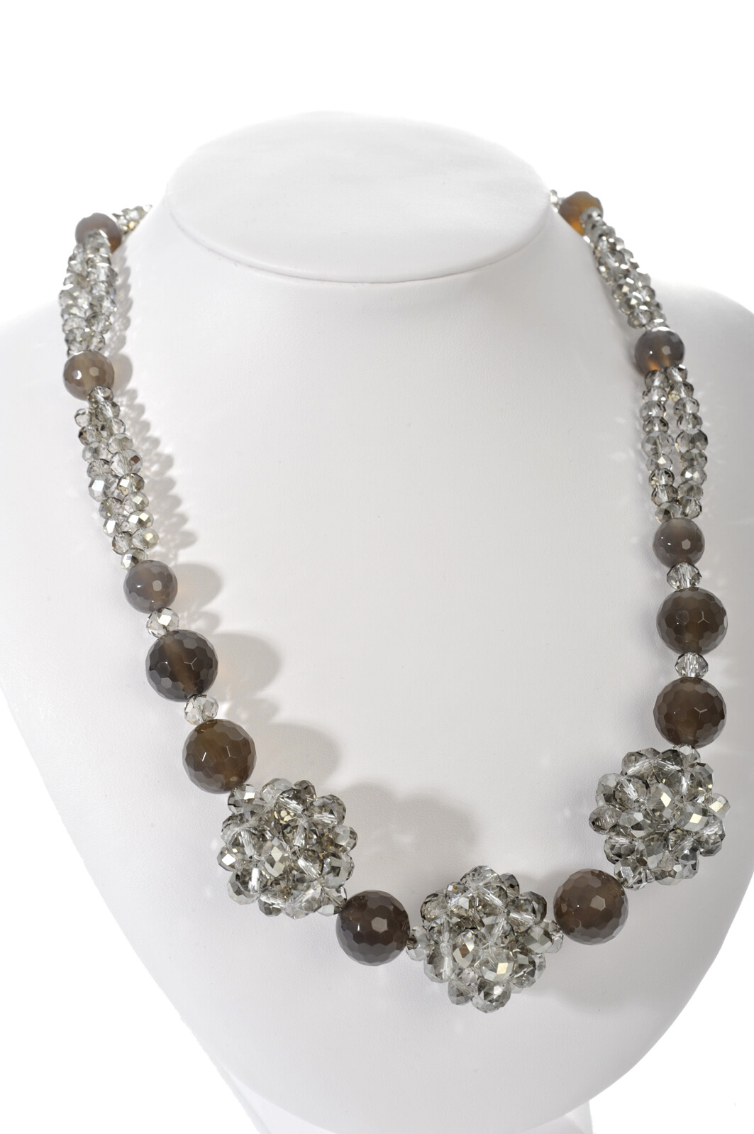 COLLIER BOULESCRISTAL GRIS