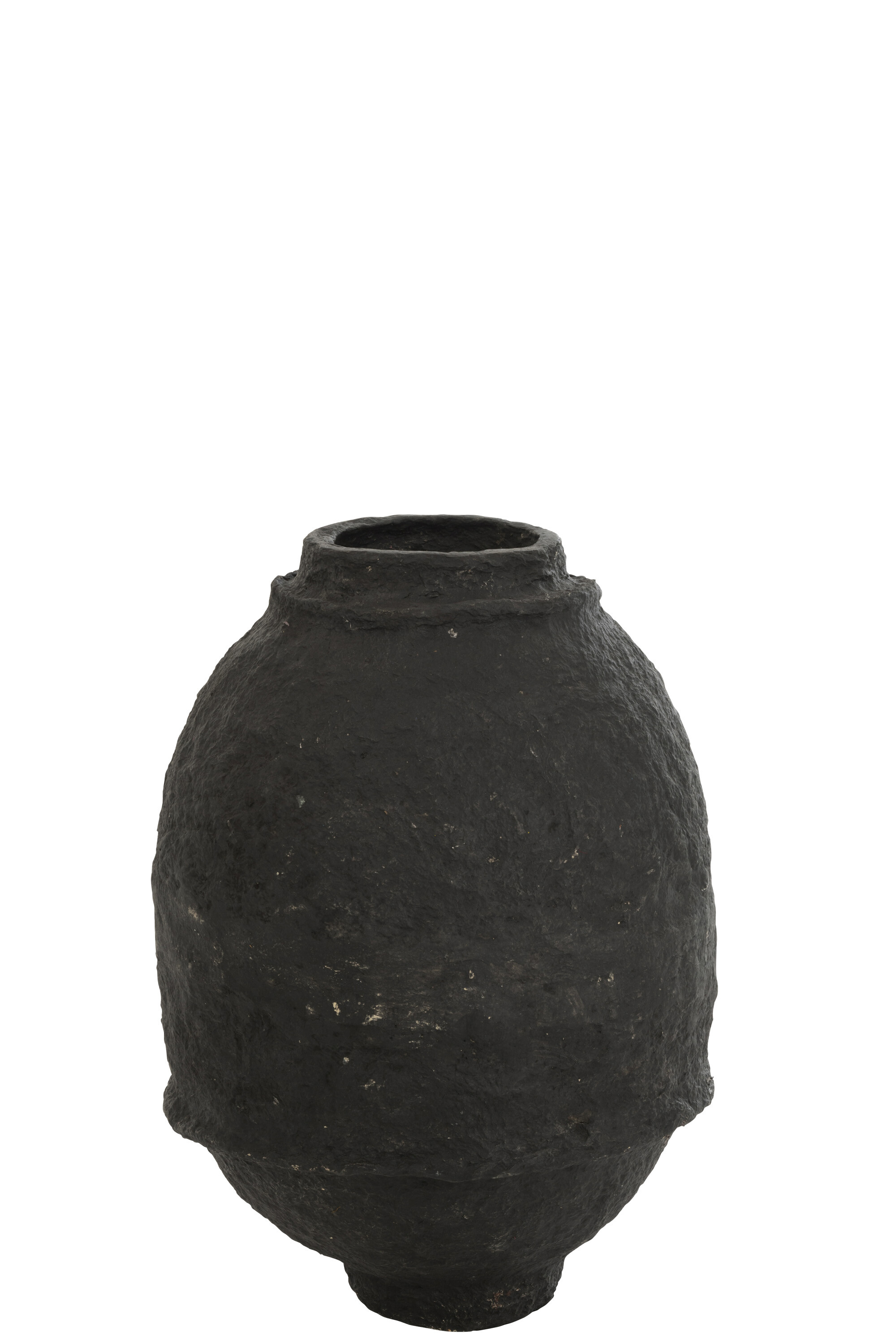 VASE PAPIER MACHE NOIR M