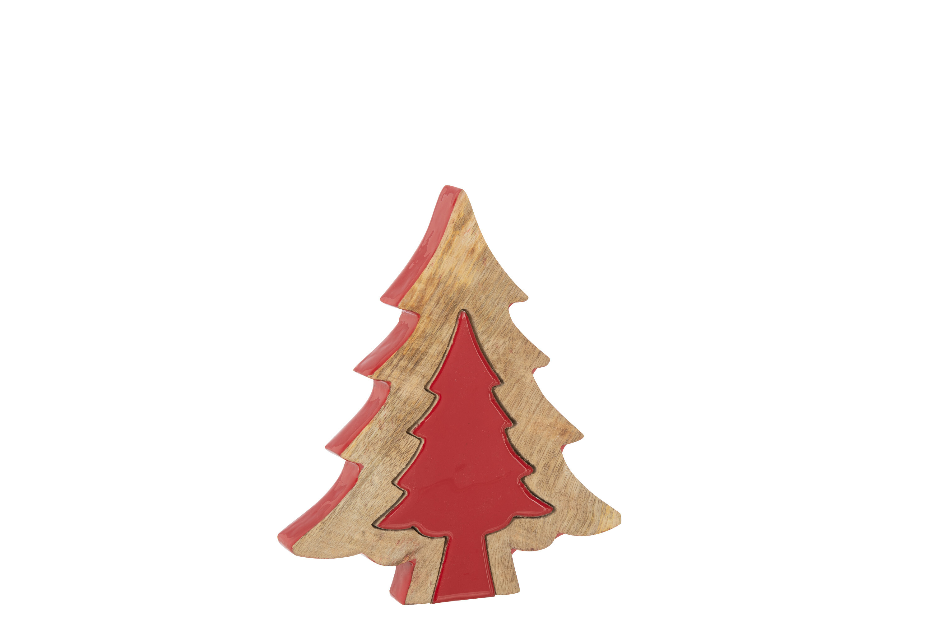 PUZZLE ARBRE NOEL BOIS MANGUIER ROUGE M