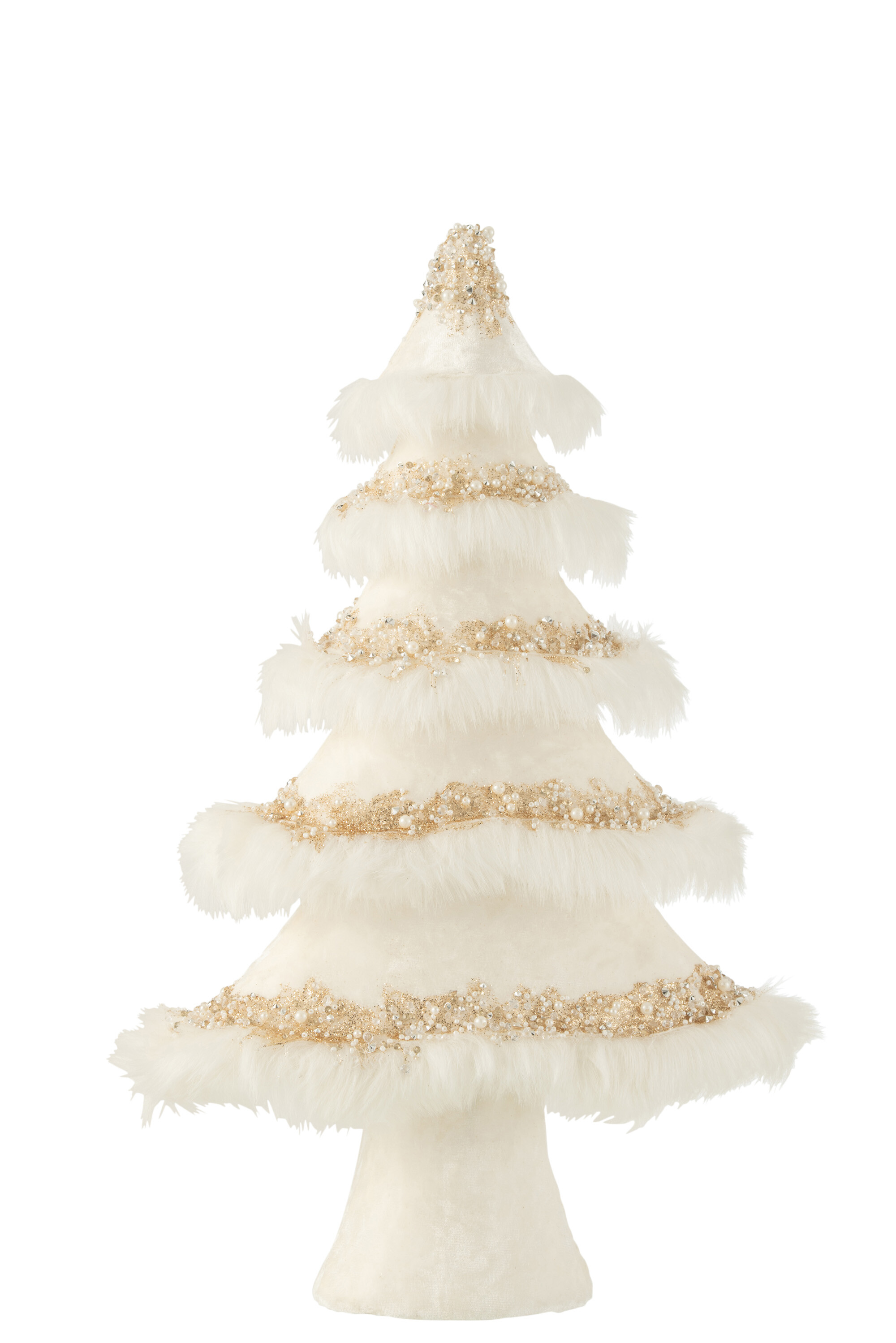 SAP DE NOEL VEL PLUMES ECRU OR