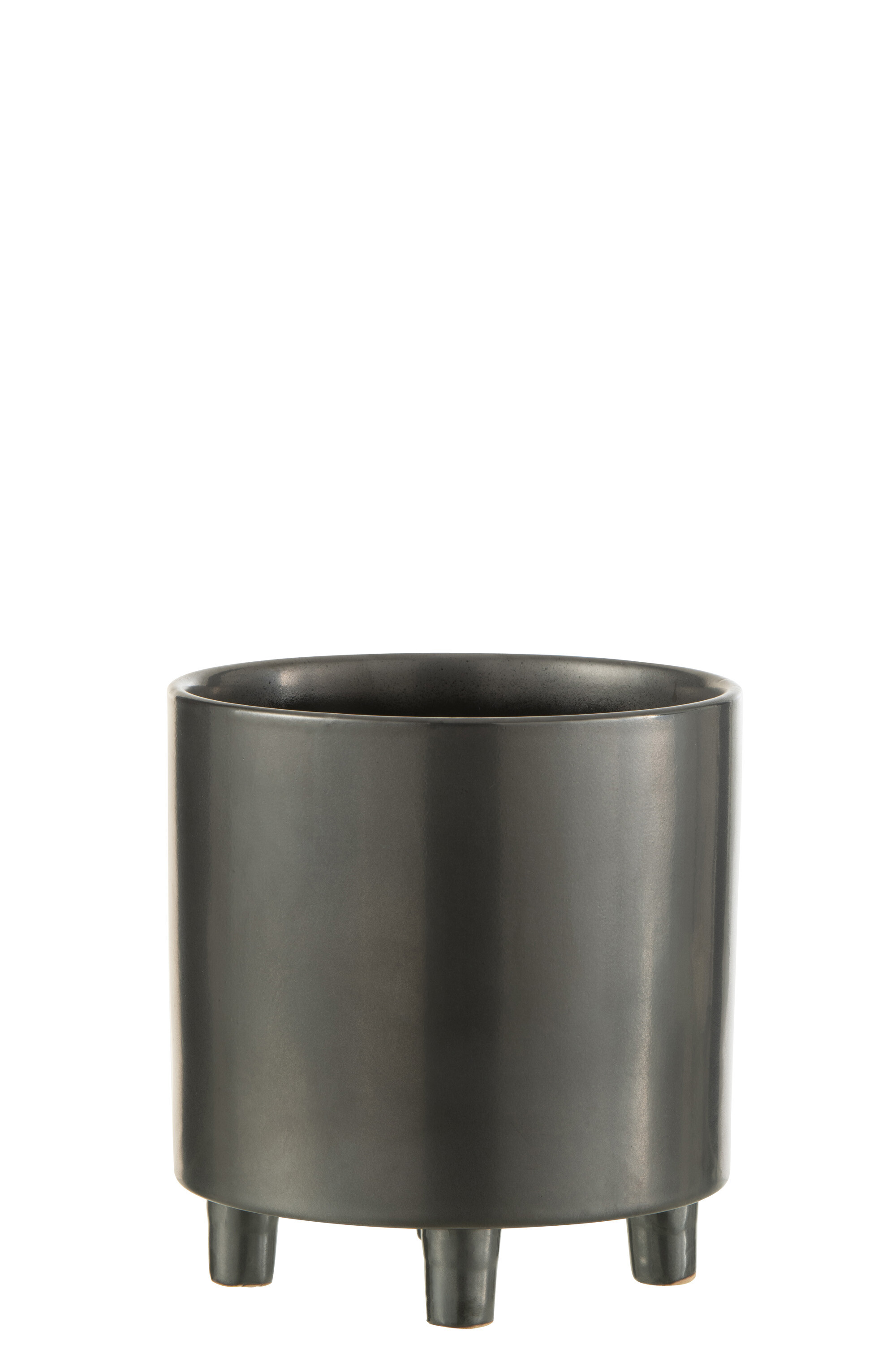 CACHEPOT SMOKE CER GRIS/NOIR L