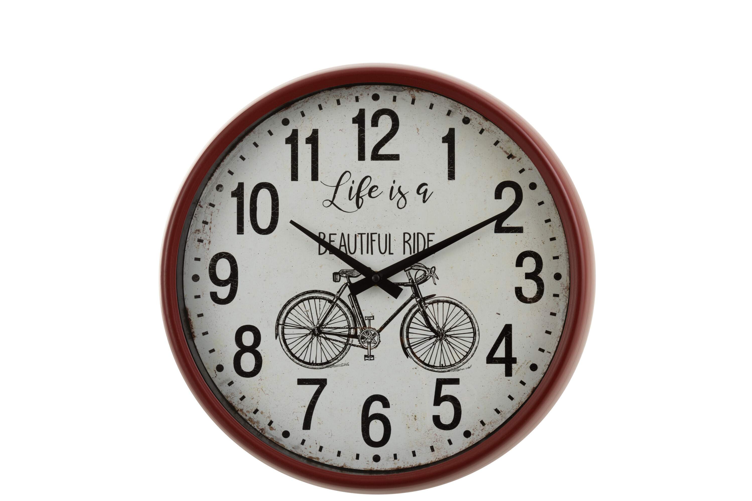 HORLOGE VELO FER ROUGE