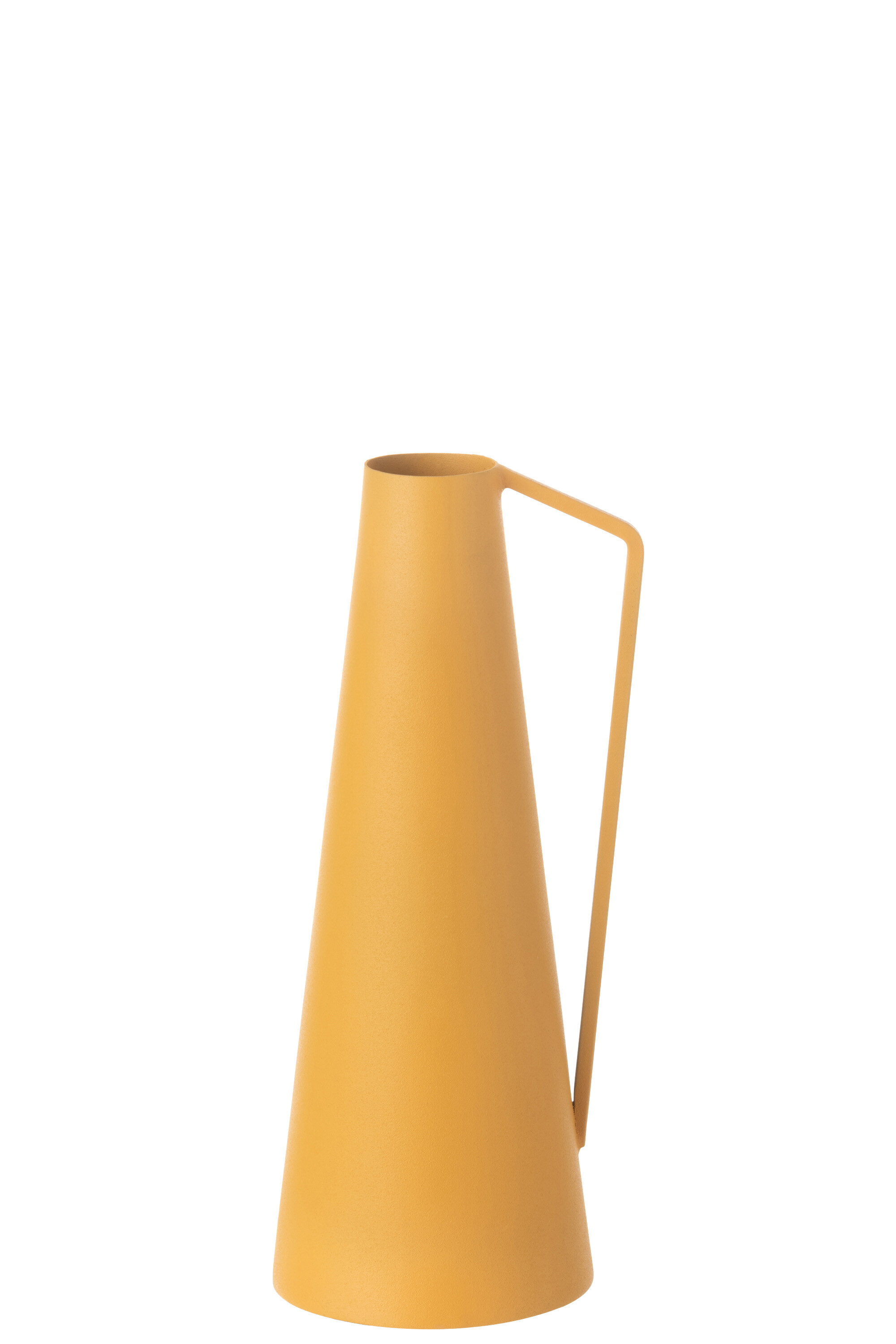 VASE ROND ACIER OCRE S