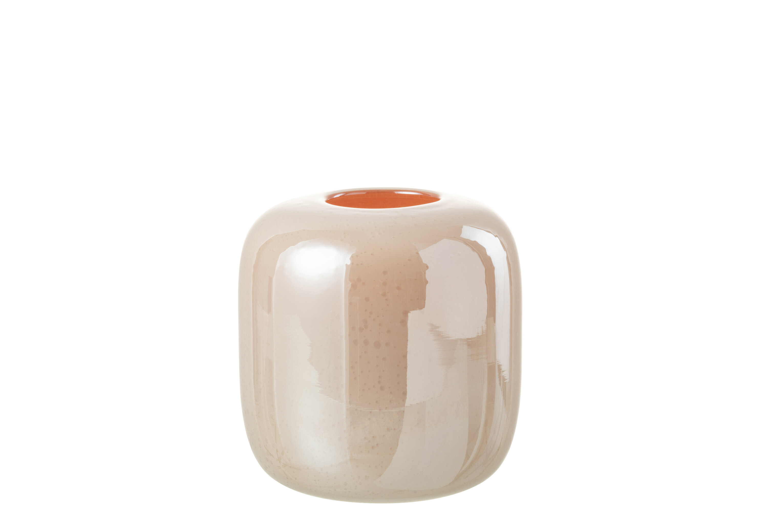 VASE JULIEN VERRE ORANGE/ROS S