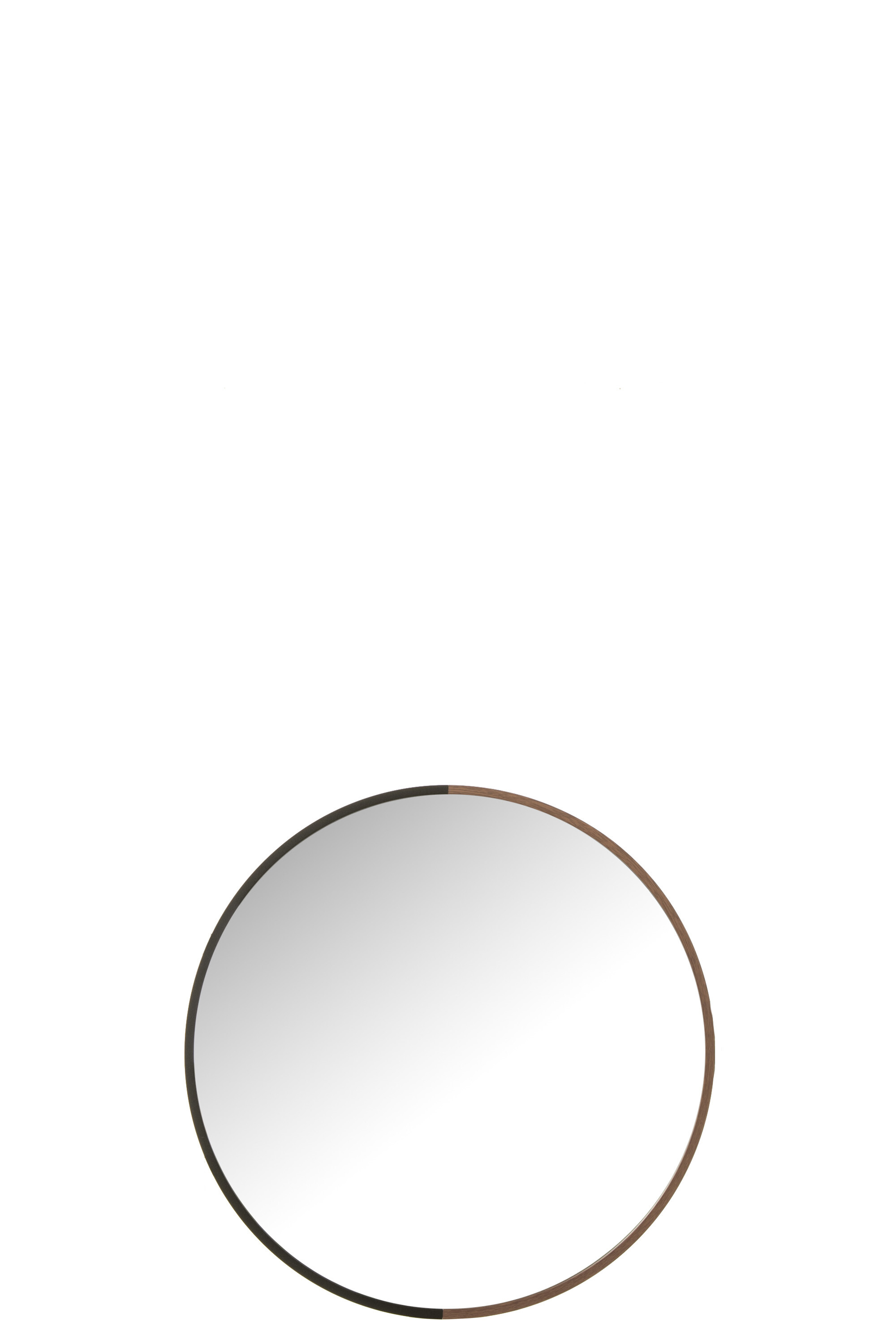 MIROIR ROND METAL/BOIS NOIR S