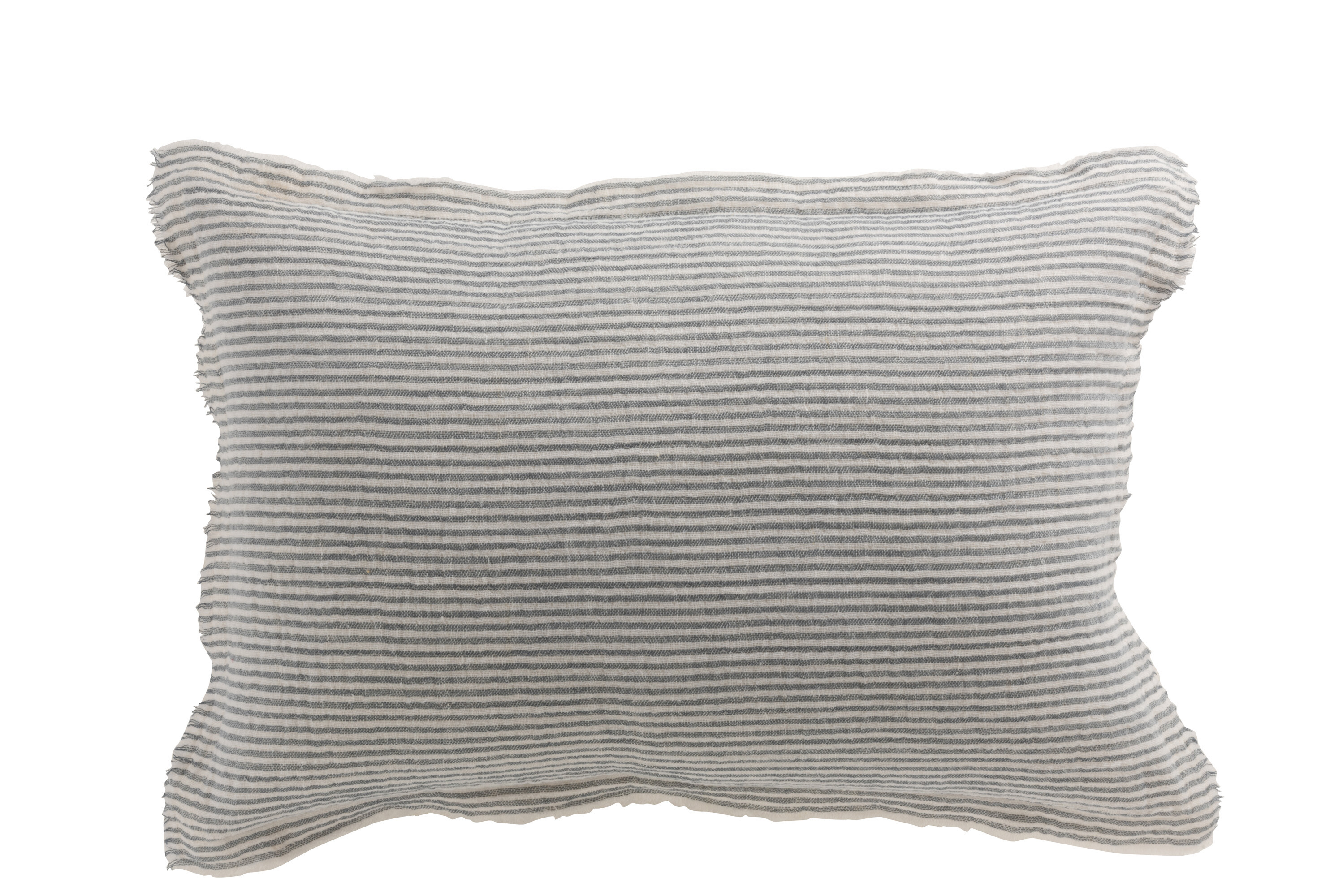 COUSSIN RECT LIGNES BLEU/BLANC