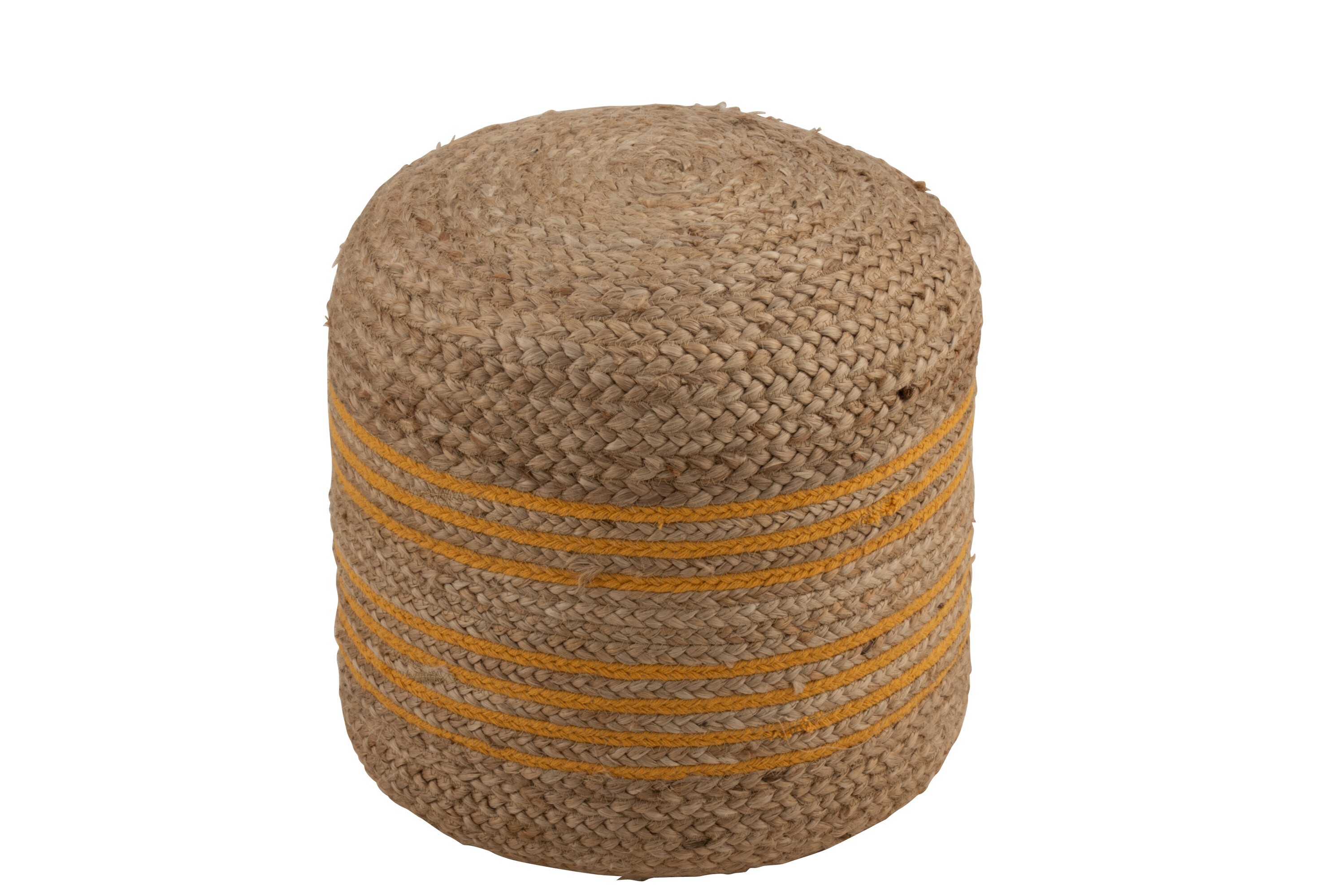 POUF LIGNE JUTE NAT/OCRE