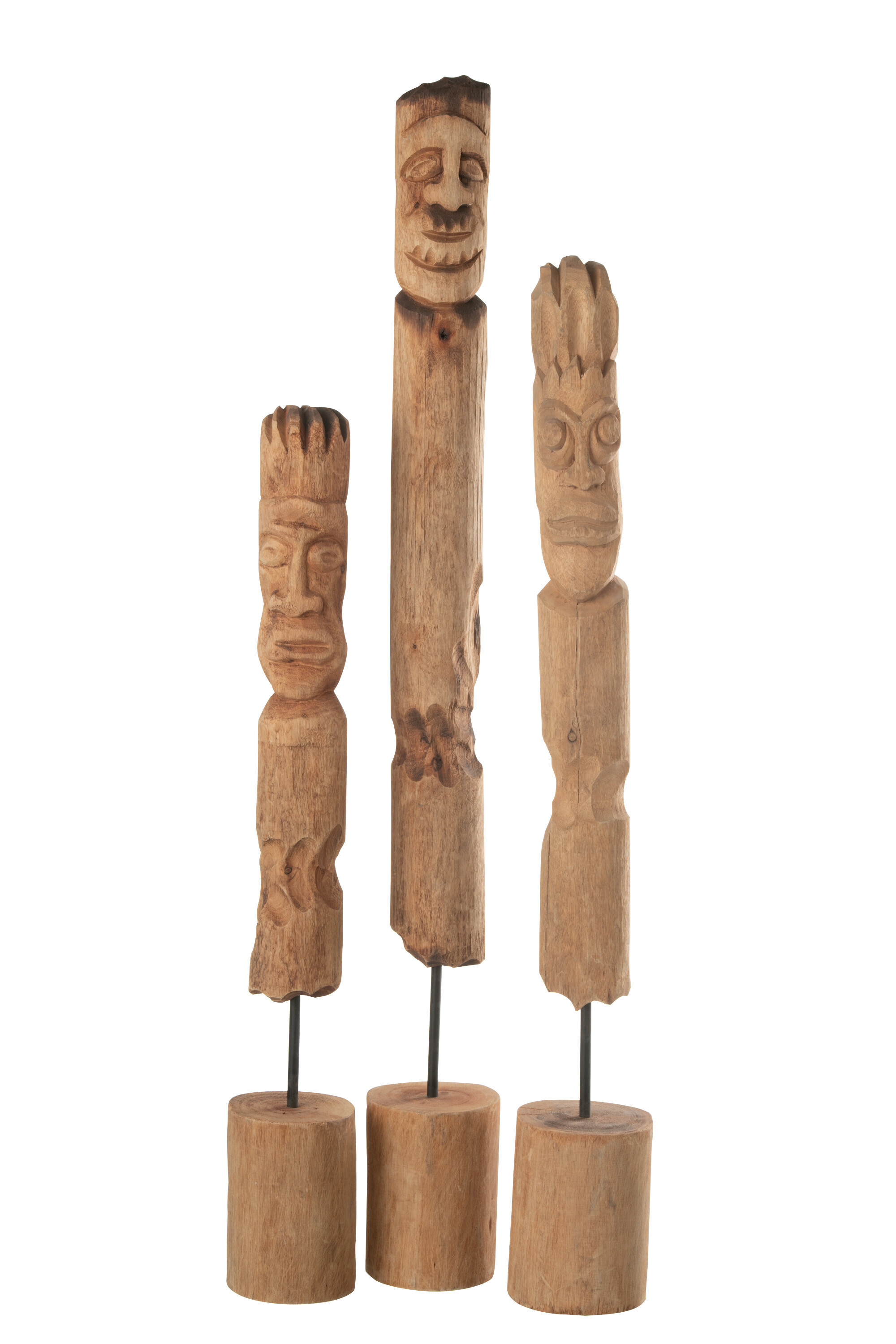 S/3 PERS S/PIED TOTEM BOIS NAT