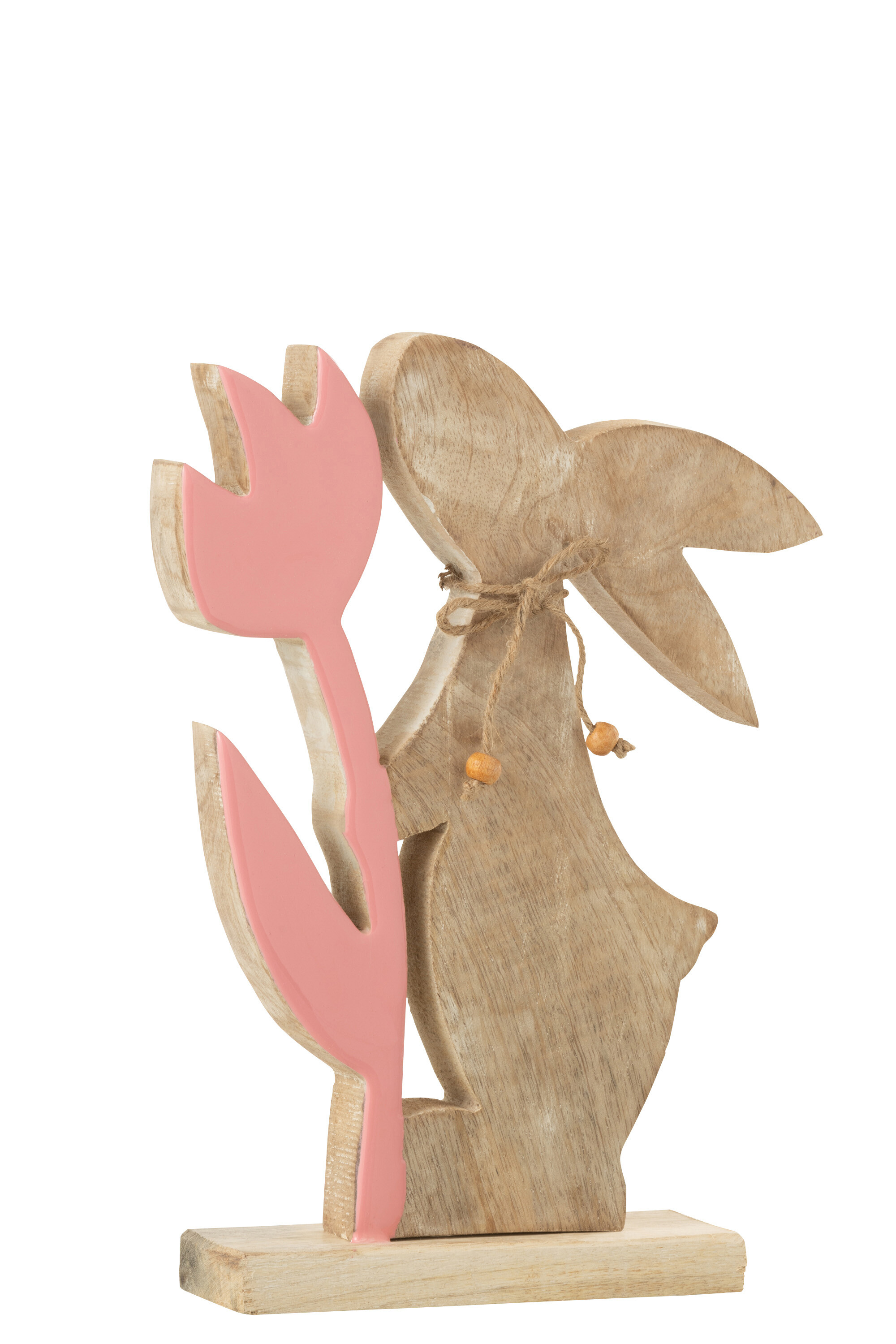 LAPIN FLEUR BOIS ROSE L