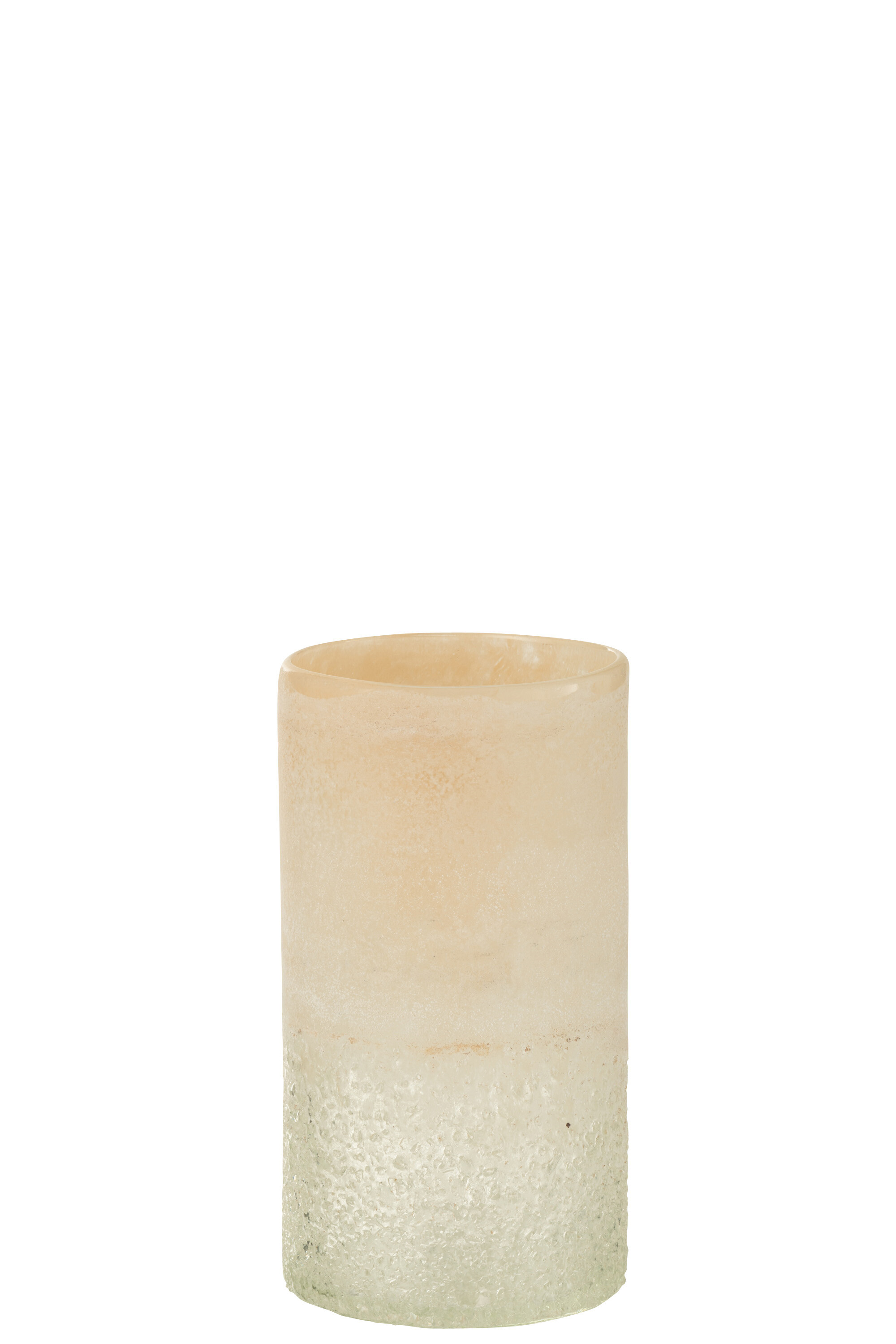 VASE CYLINDRE VERRE BEIGE S