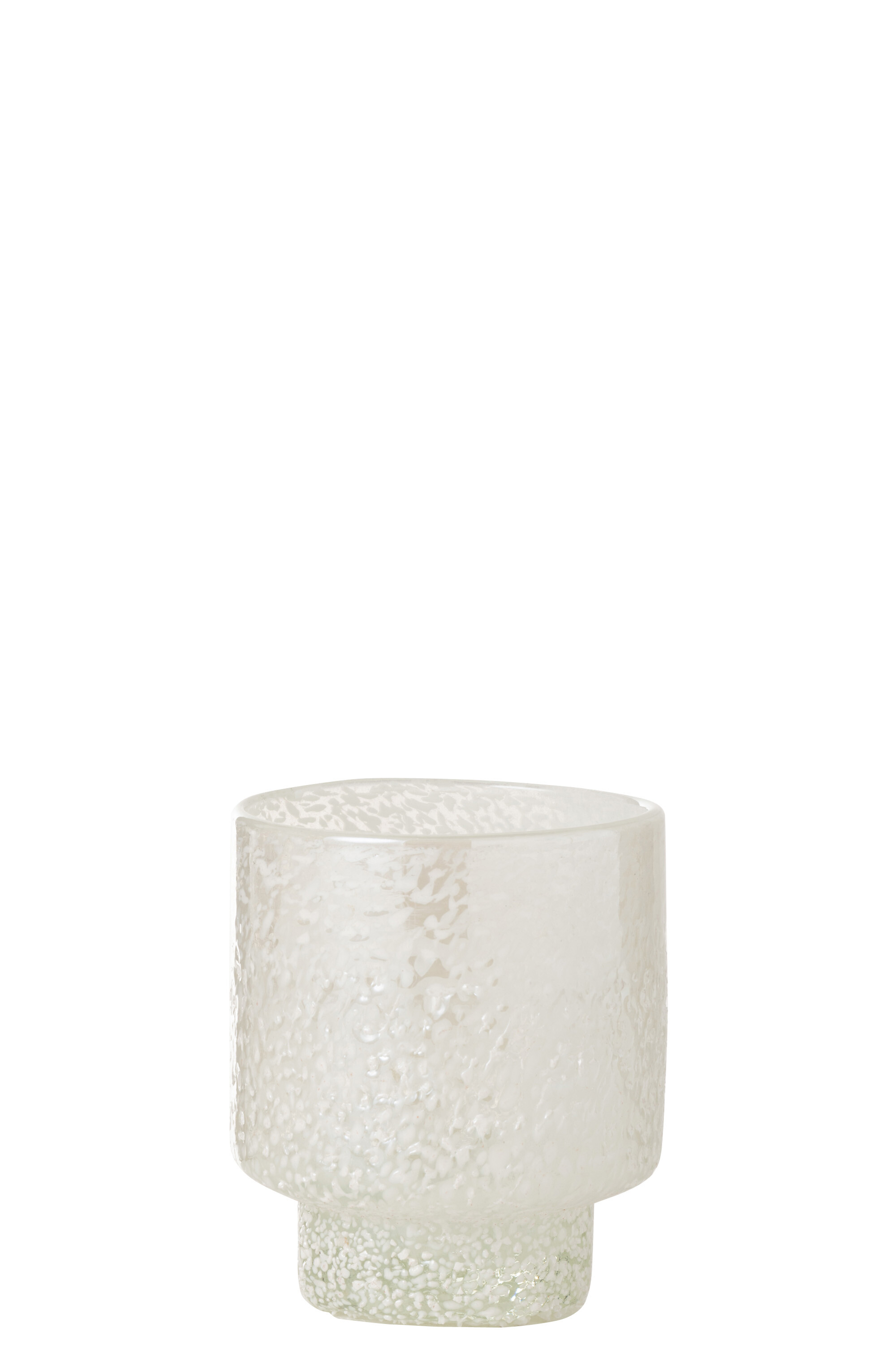 VASE TACHES VERRES BLANC S