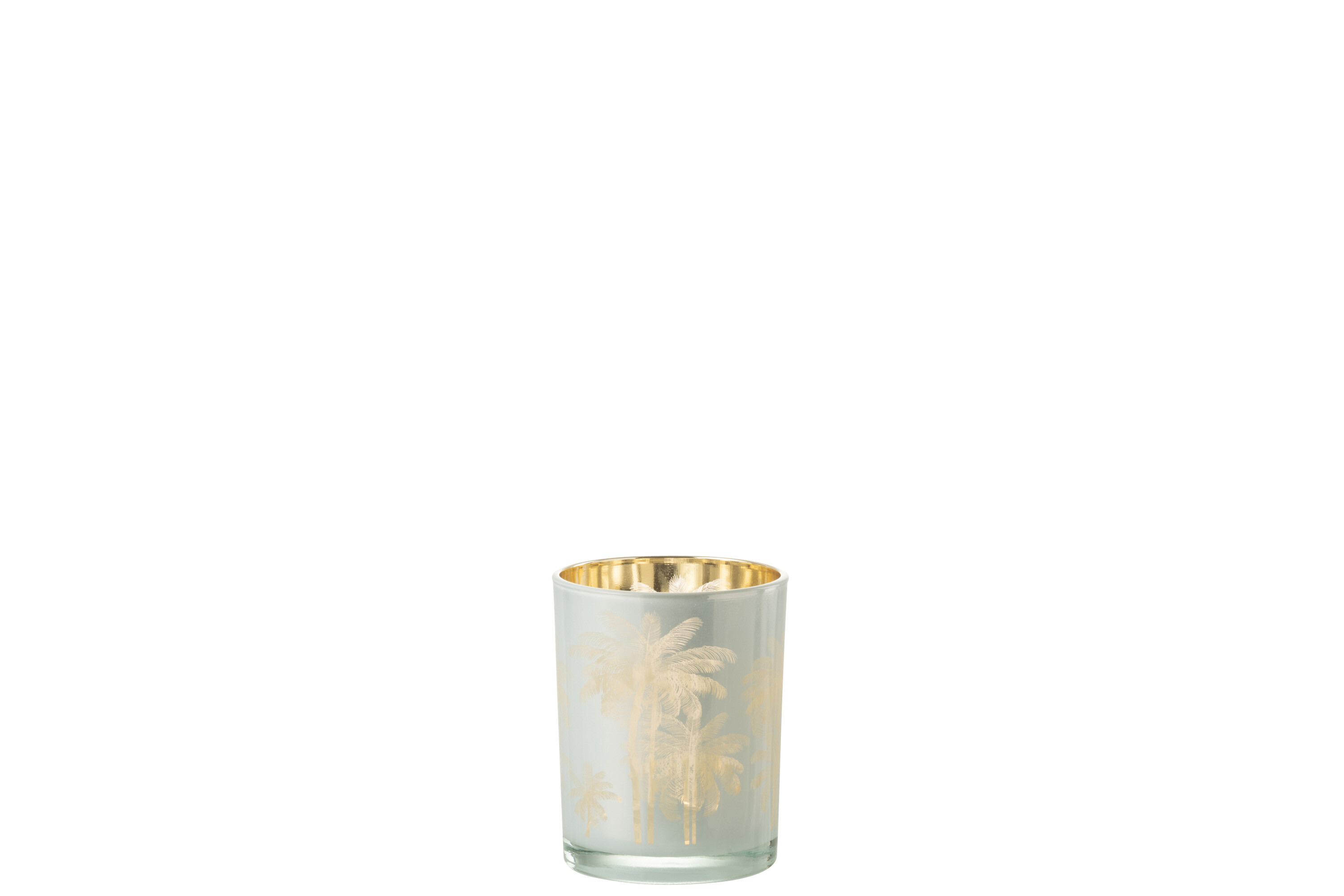 PHPH PALMIER VERRE BLEU/OR M