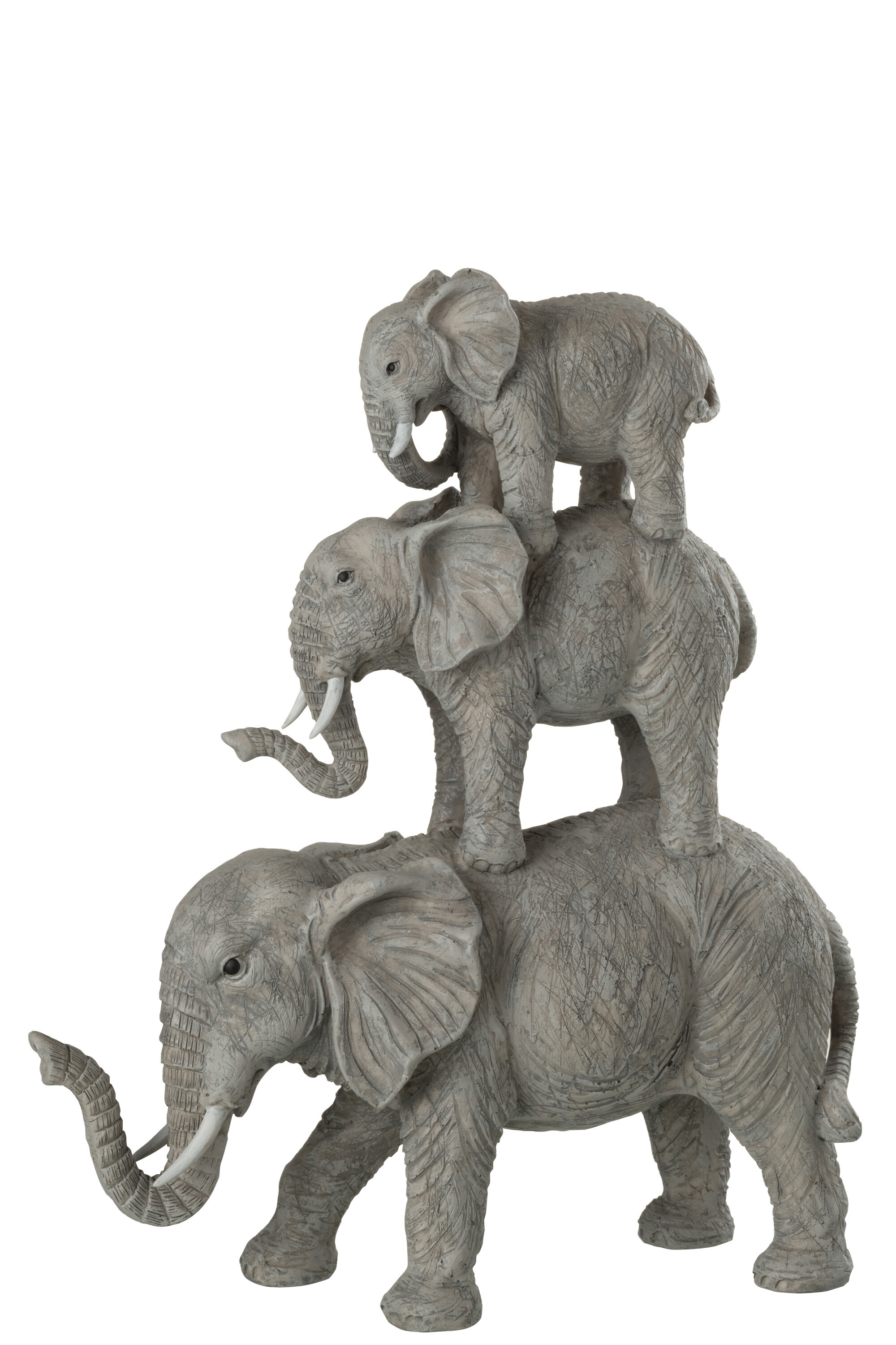 ELEPHANTS SUR DOS POLY GRIS