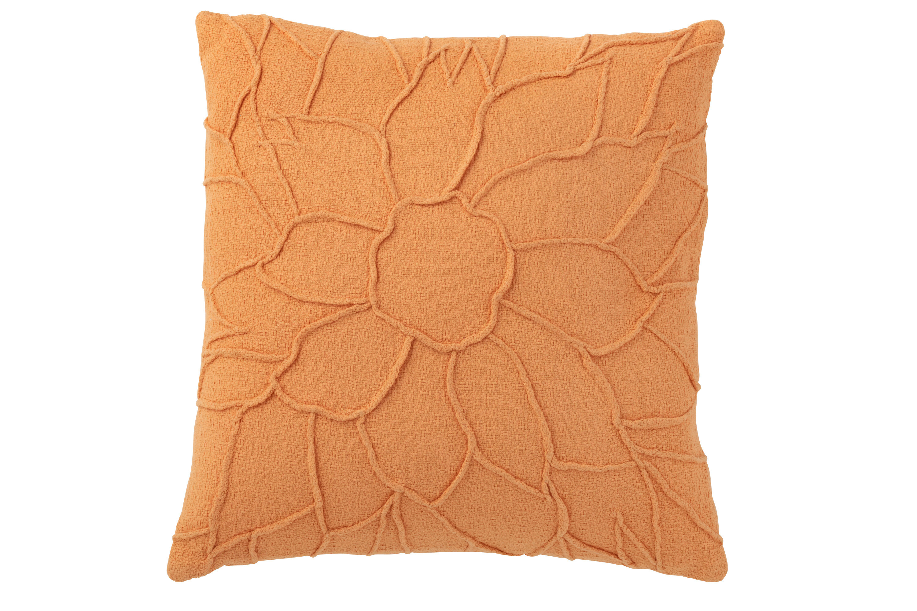 COUSSIN FLEUR TEXTILE CORAIL