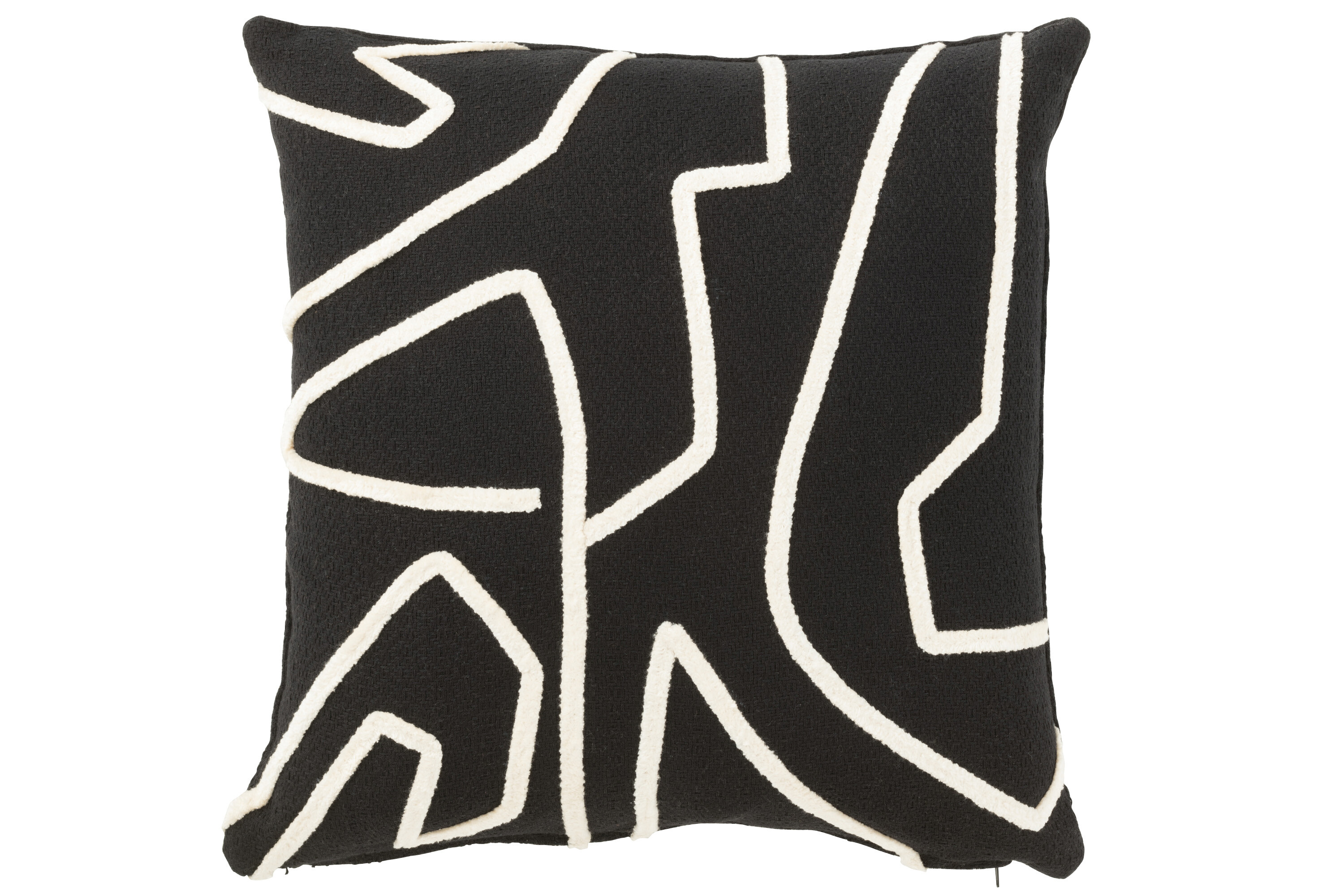 COUSSIN LIGNE TEXTILE NOI/BLA