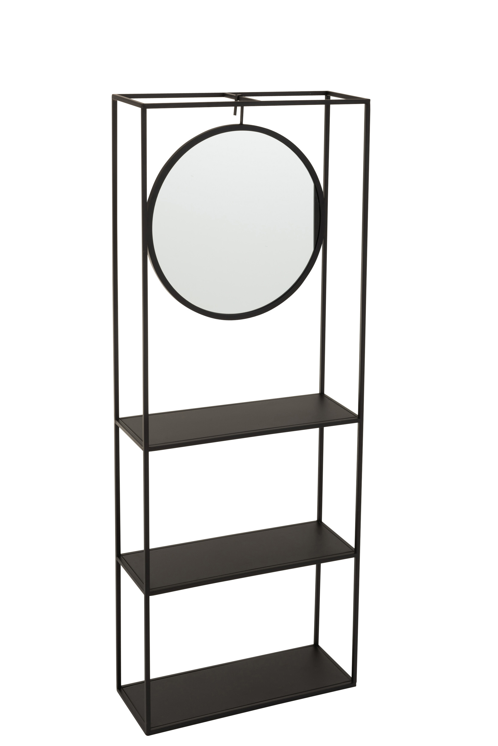 ÉTAGÈRE MURALE MIROIR MET NOIR