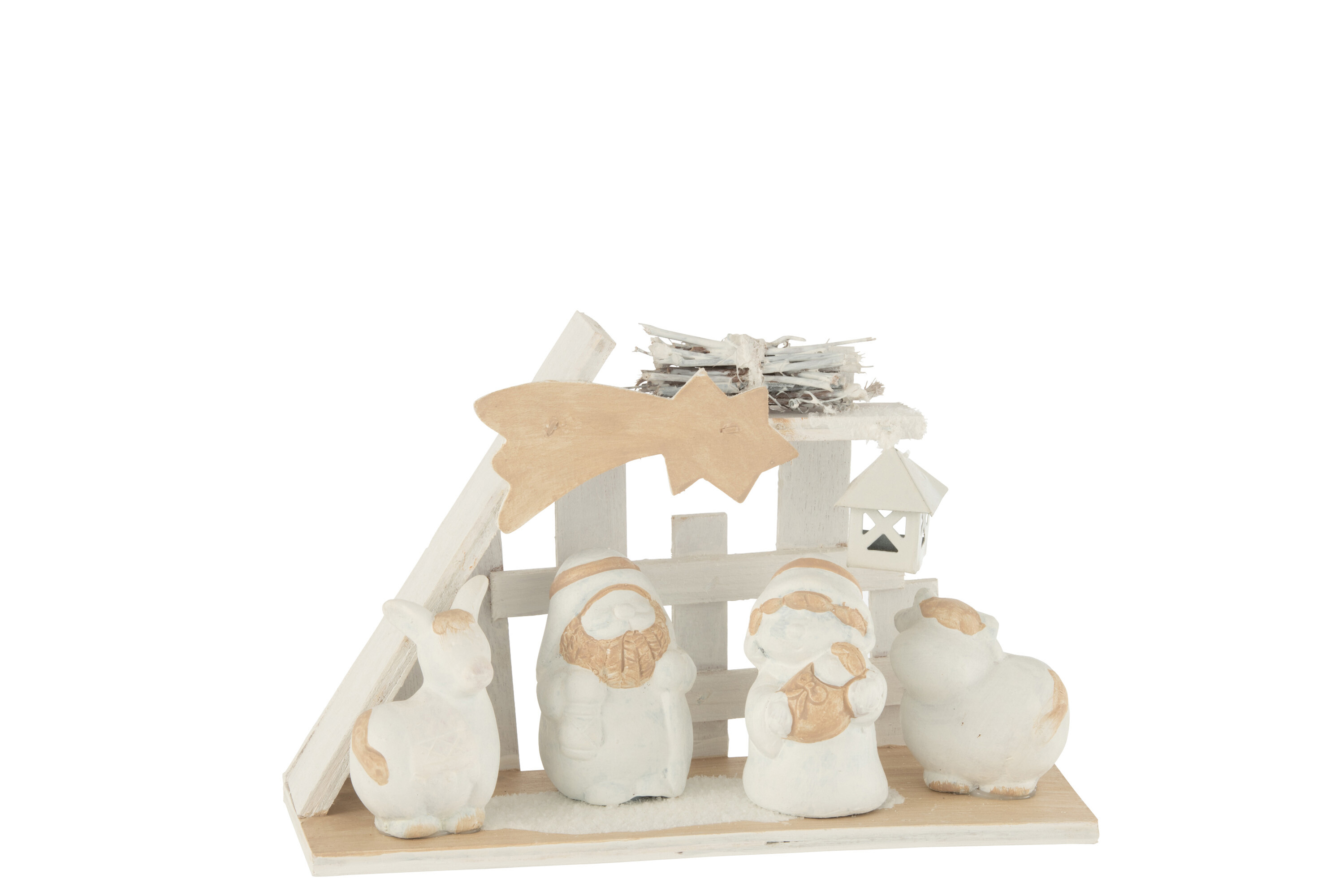 CRECHE BS/POLY BLANC/BEIGE S