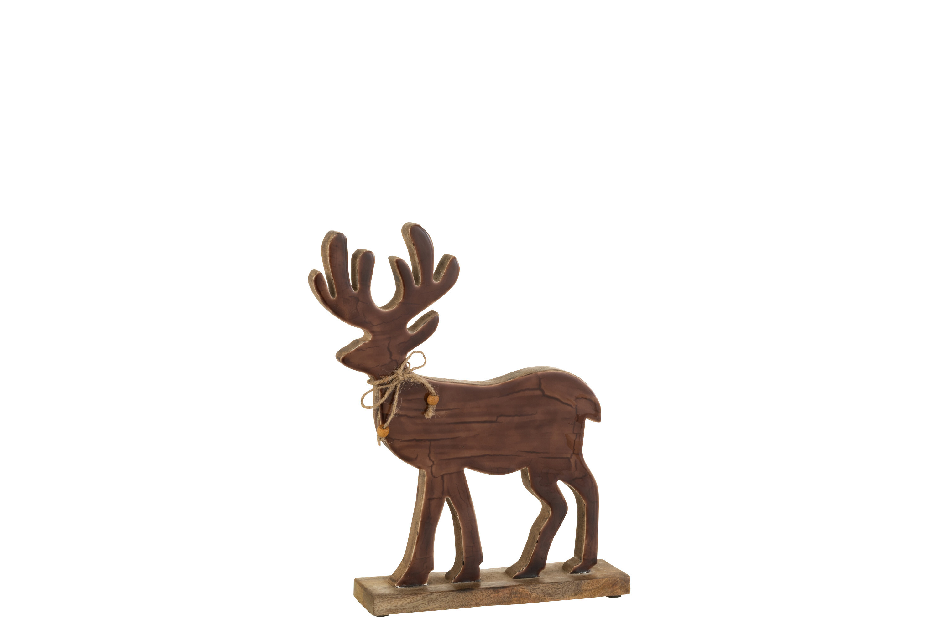 FIGURINE RENNE BOIS MARRON M