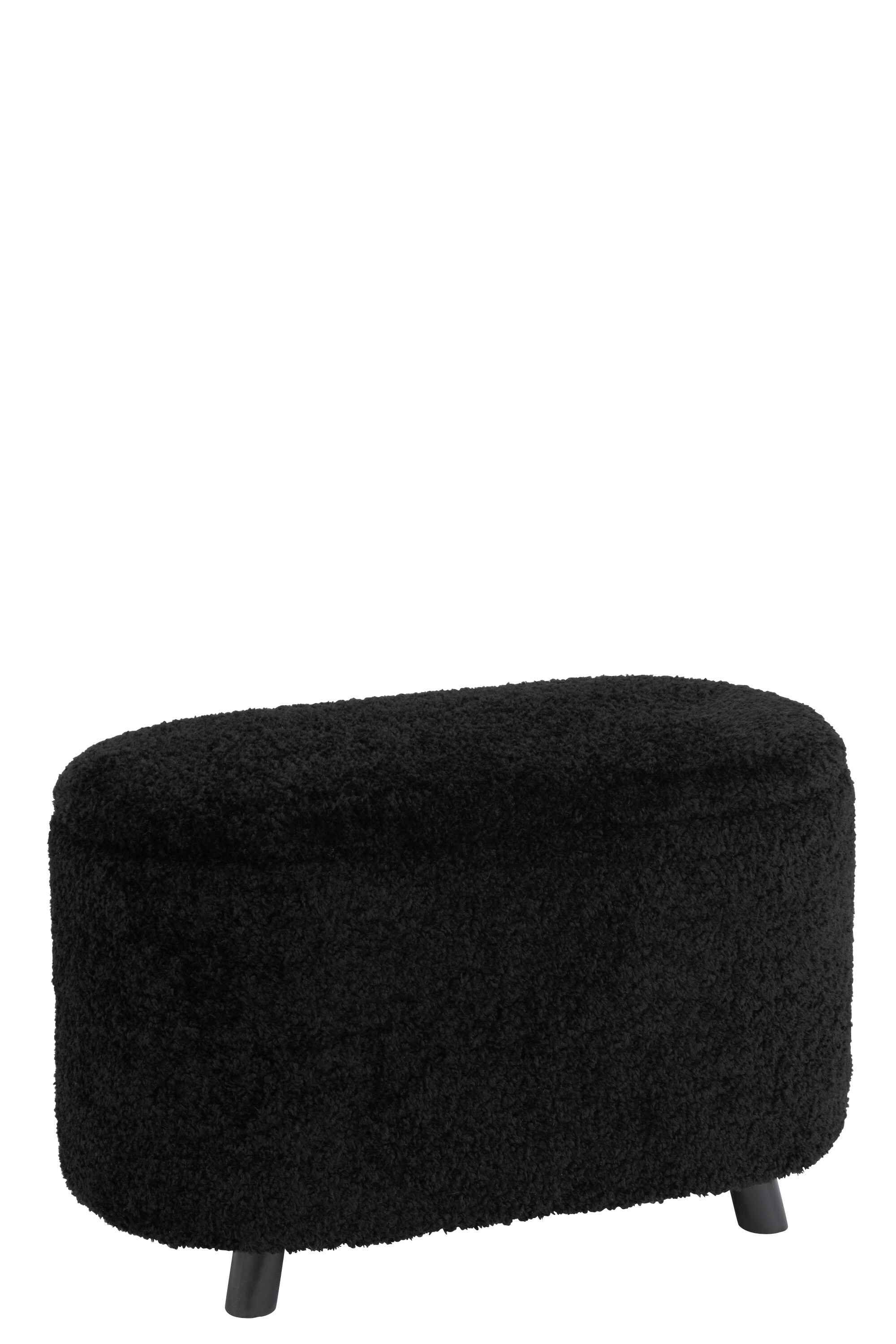 POUF RANGEMENT TEDDY POLY NOIR