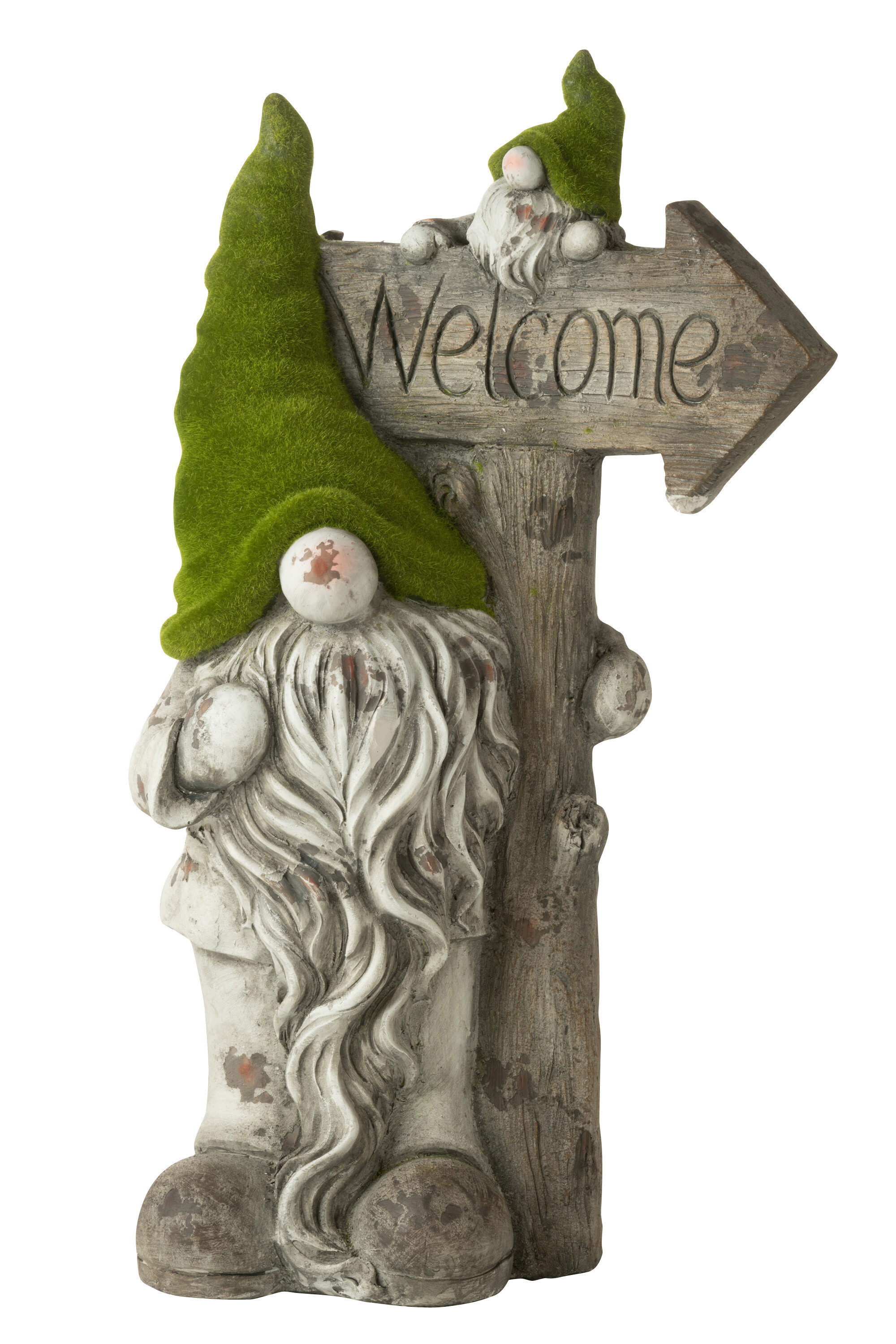 LUTIN WELCOME MAGN GRIS/VERT L