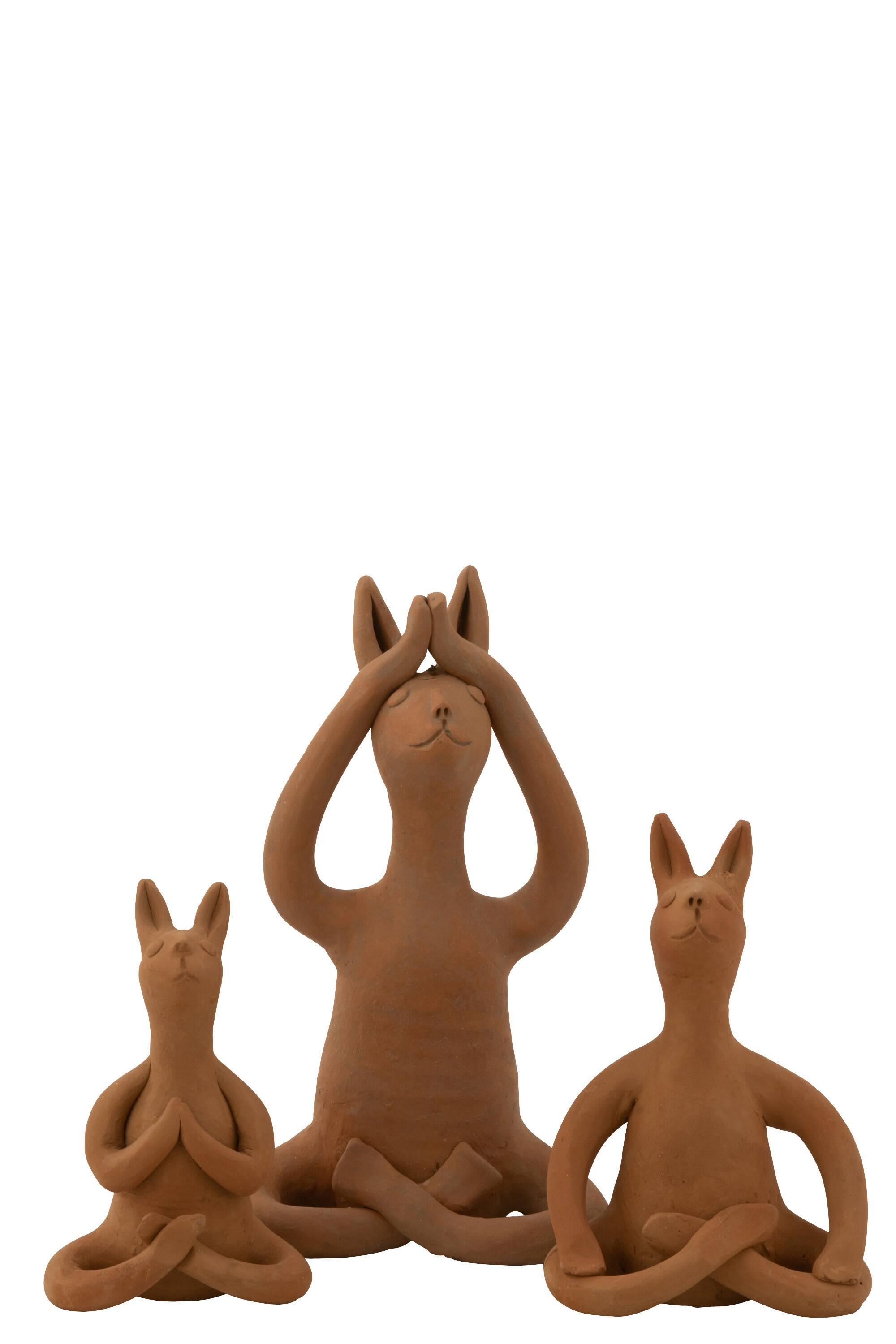 SET 3 LAPINS TER MARRON