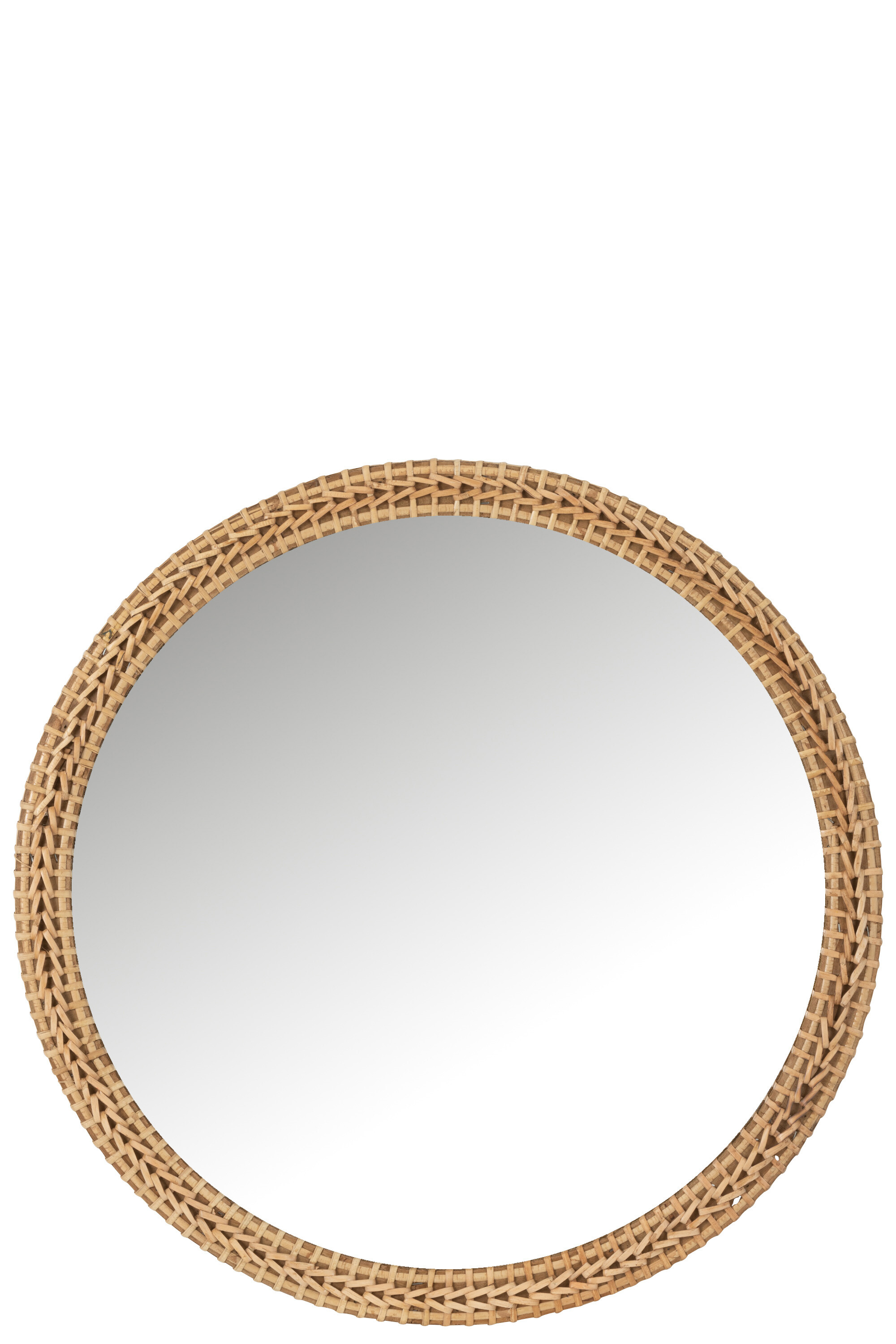 MIROIR ROND SAPIN/VERRE NAT