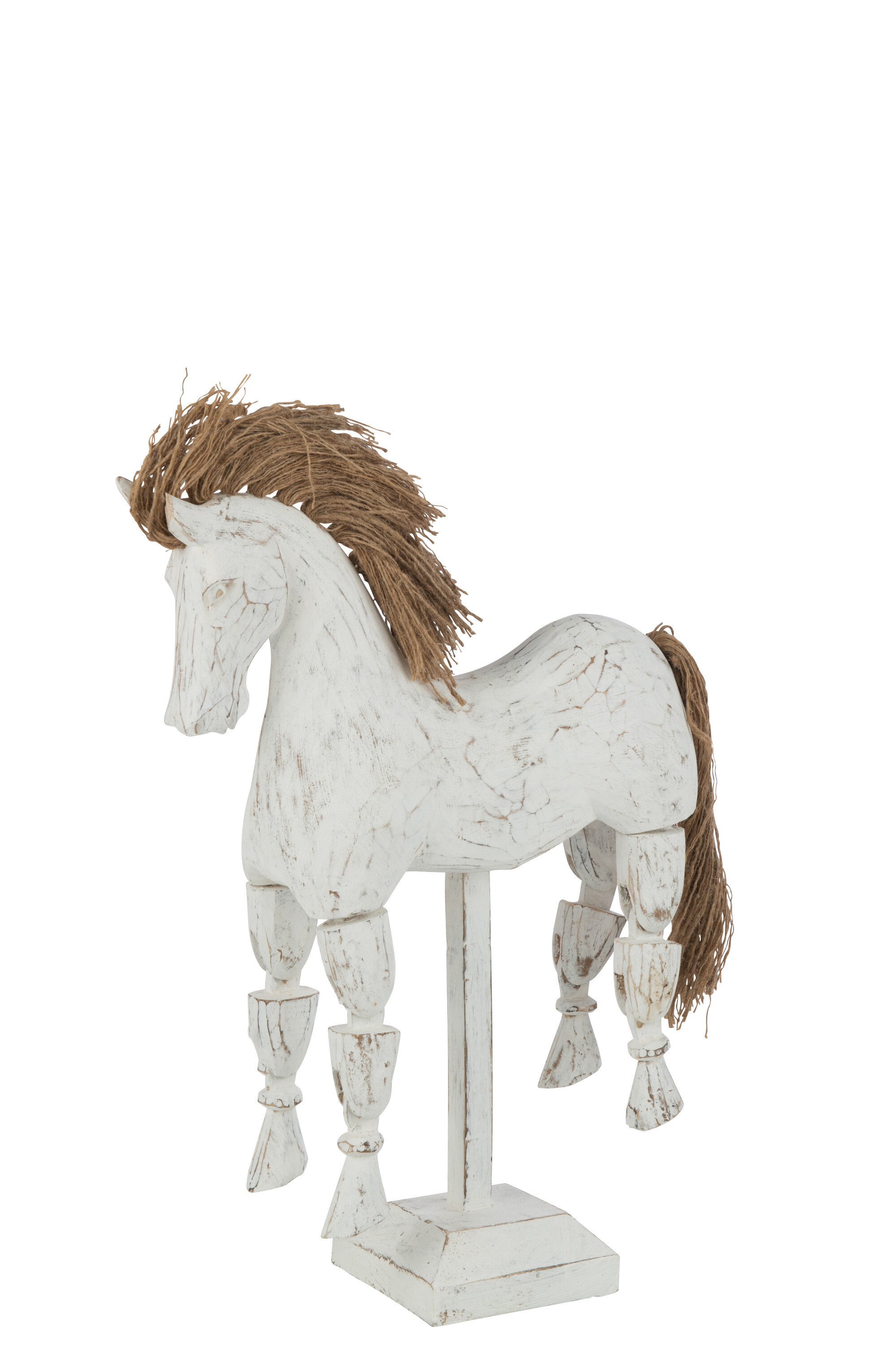 CHEVAL MARIONNETTE BOIS BLANC