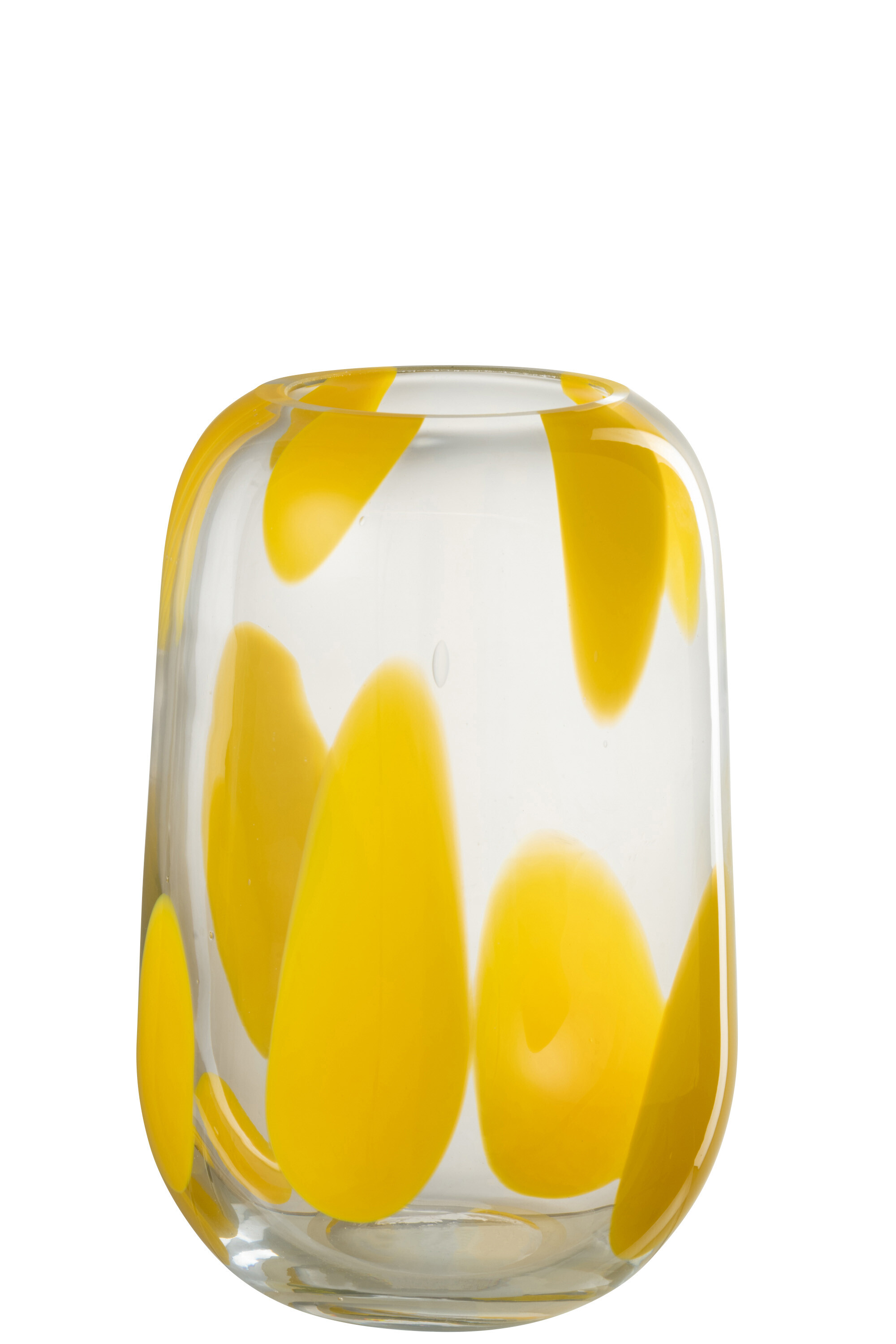 VASE POP ART TACHE VERRE JAU L