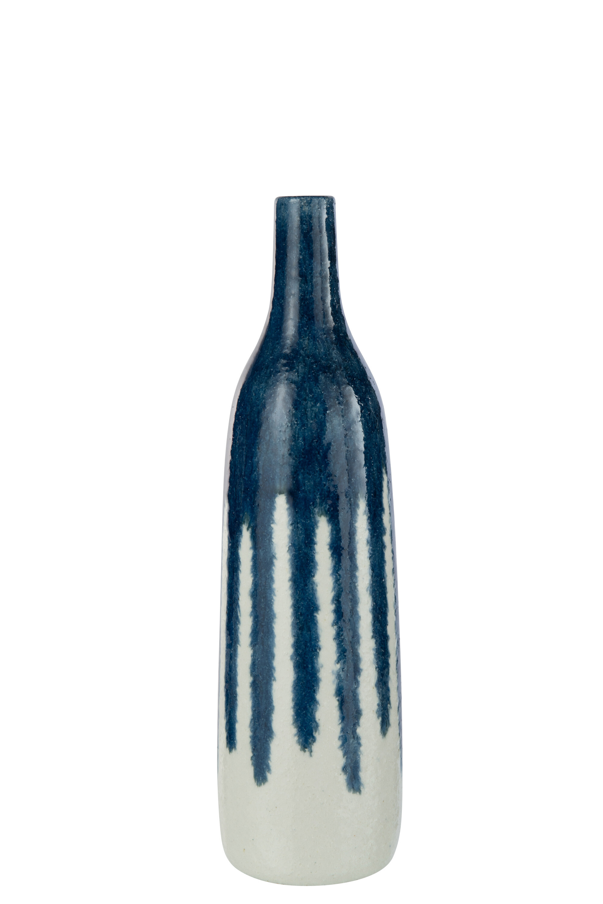 VASE PEINTURE CER BLANC/BLEU M