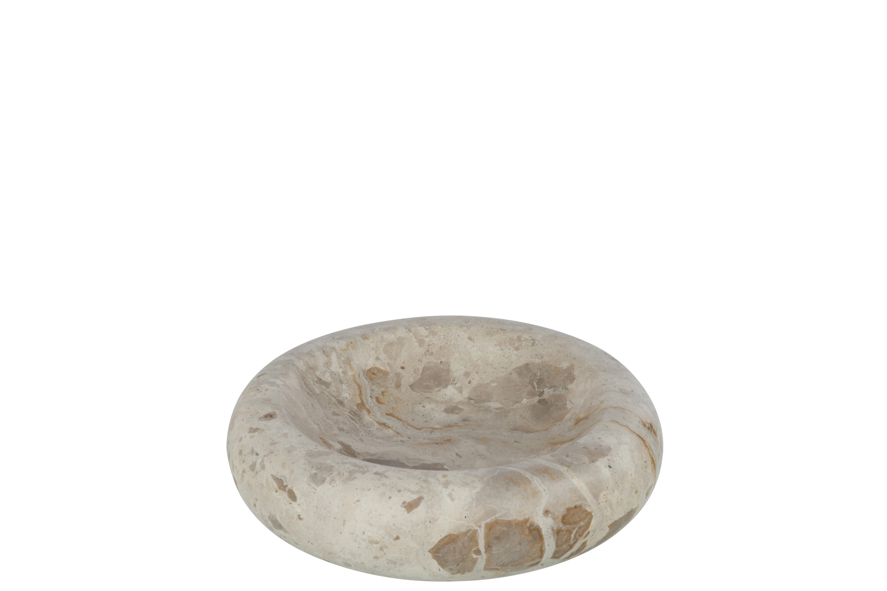 BOL ROND BAS MARBRE BEIGE S