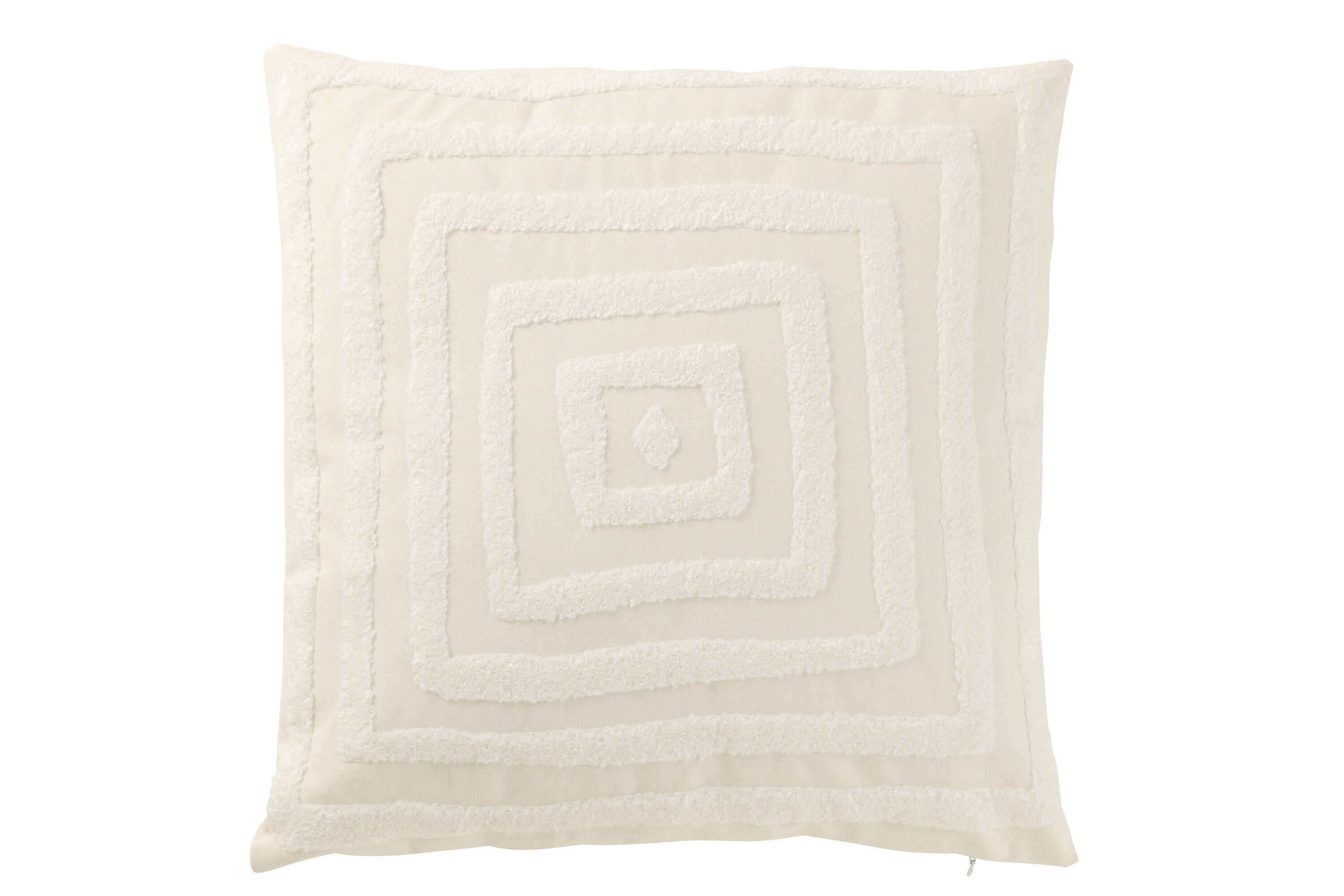 COUSSIN MOTIF CARRÉS POLY BLC