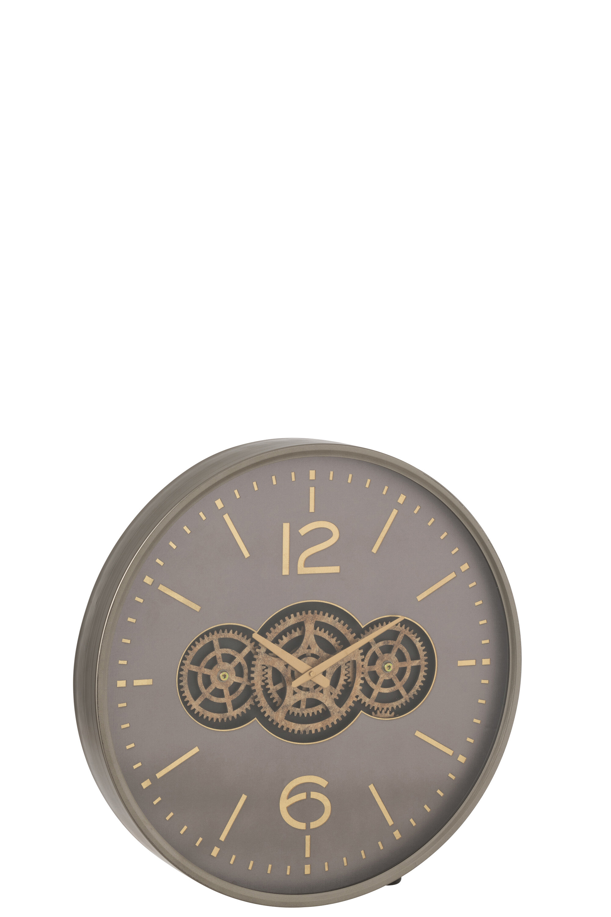 HORLOGE ENGREN MDF GRIS/OR L